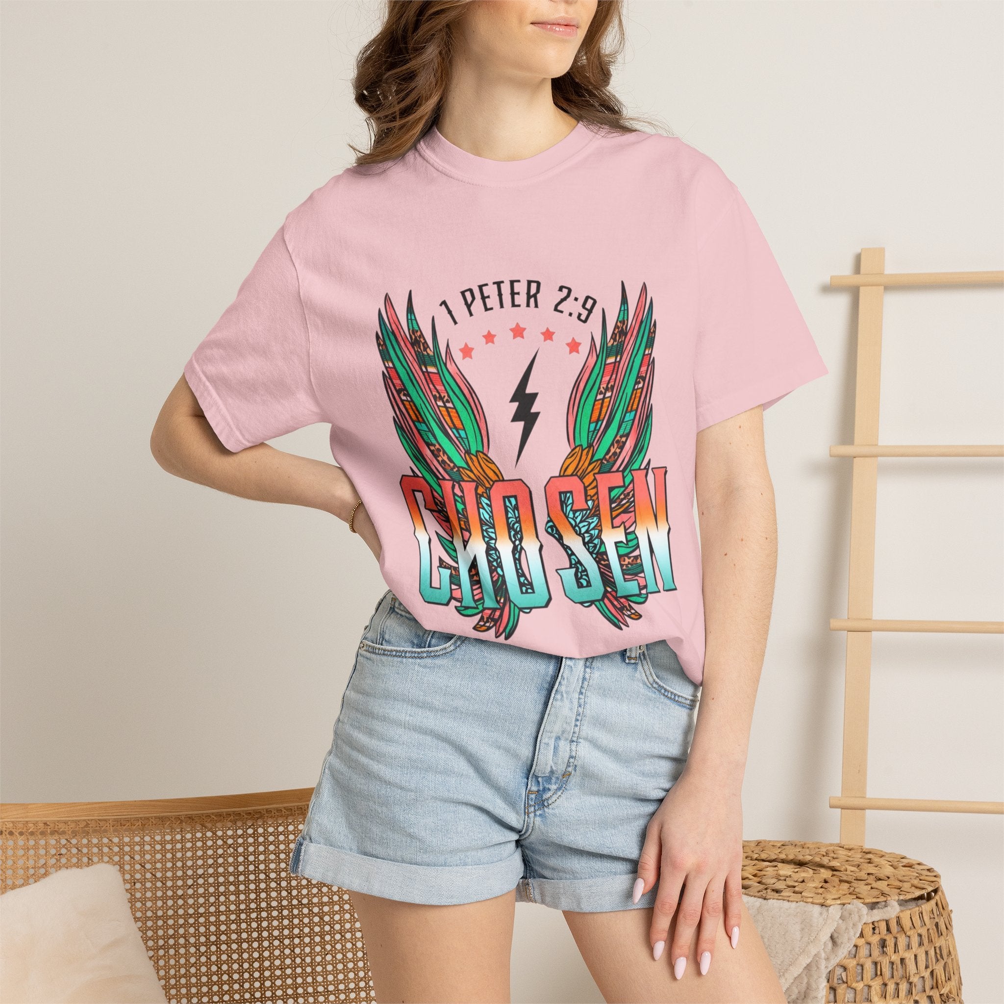 Chosen Wings T‑Shirt — 1 Peter 2:9 Inspirational Christian Tee