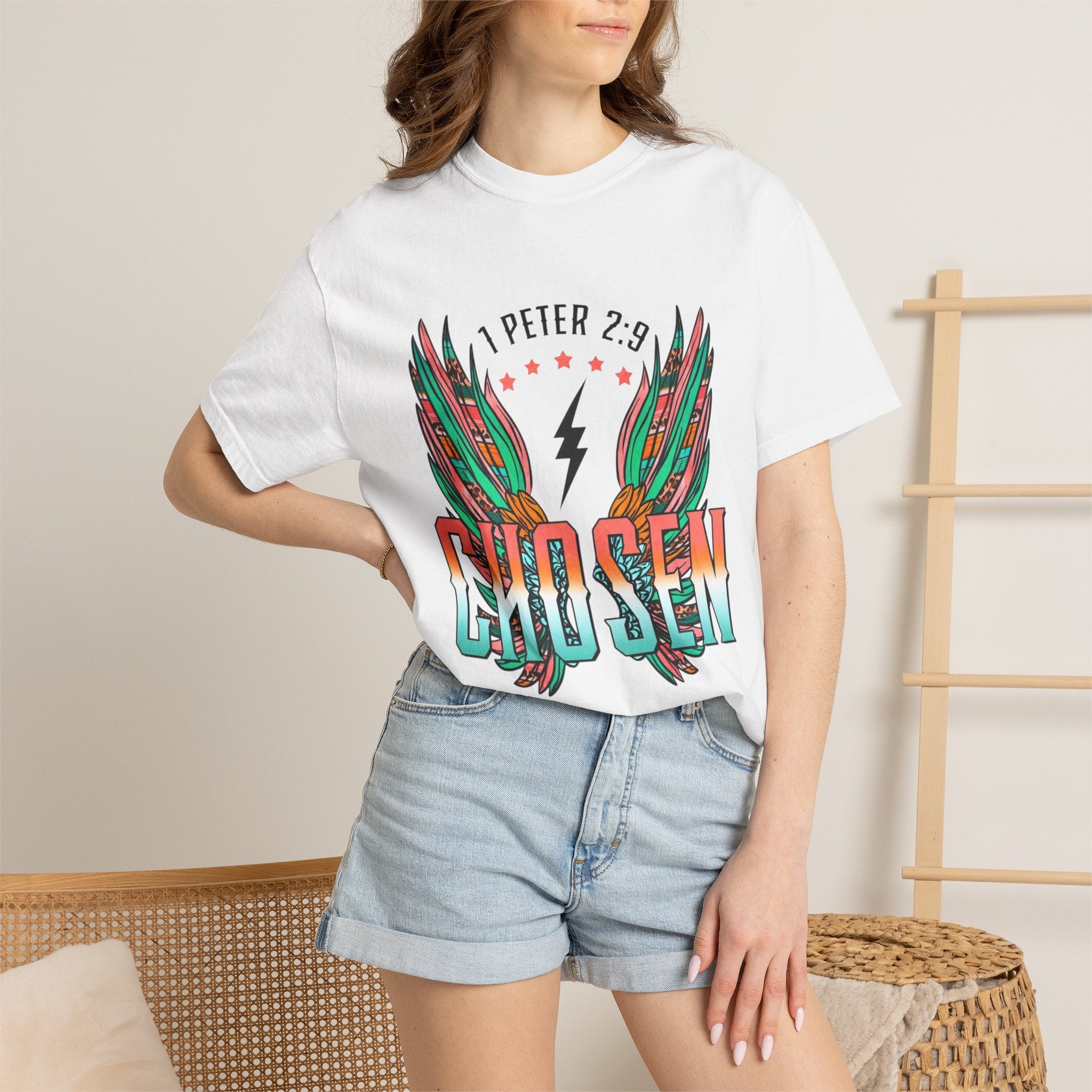 Chosen Wings T‑Shirt — 1 Peter 2:9 Inspirational Christian Tee