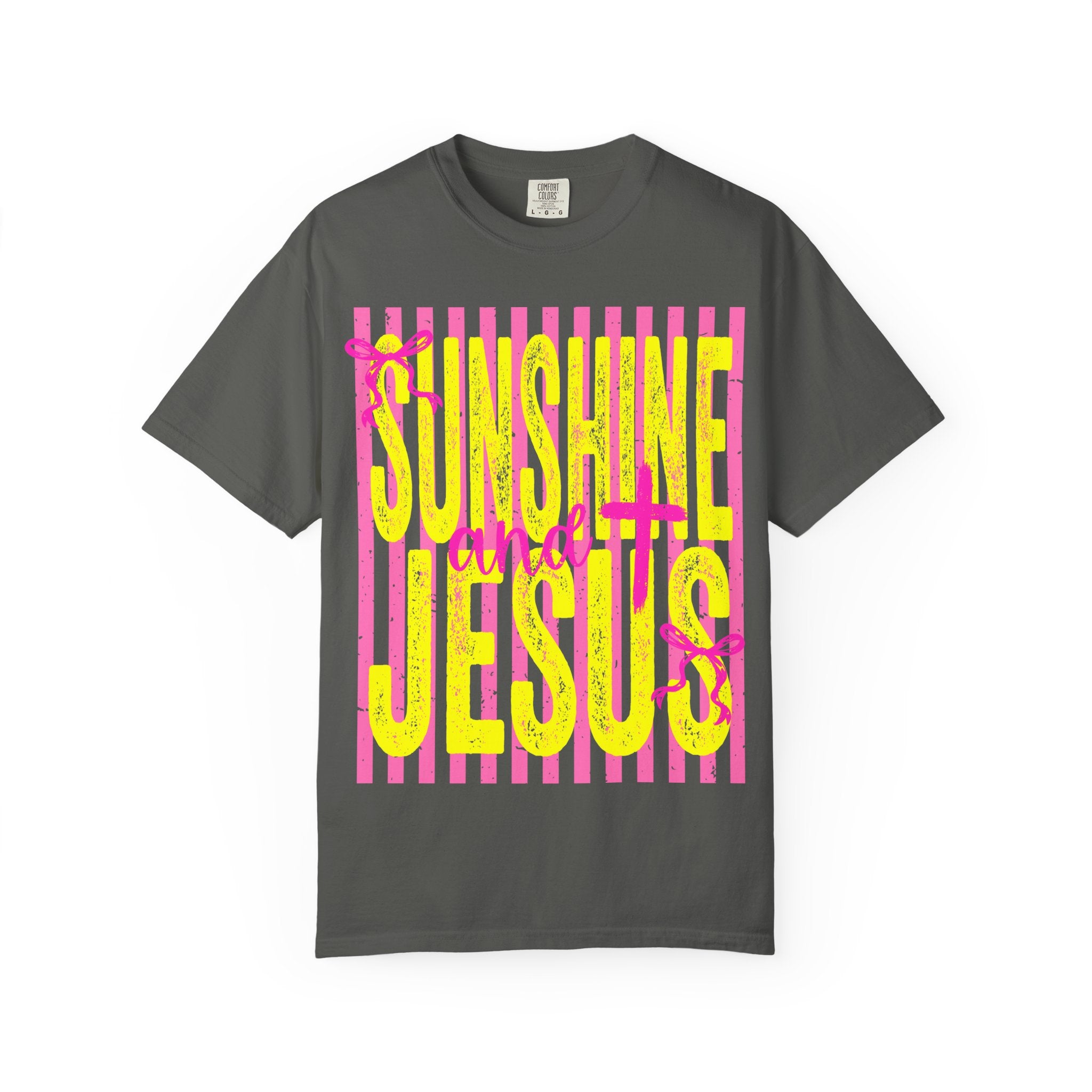 Sunshine and Jesus Graphic T-Shirt — Bright Faith Tee for Women & Men