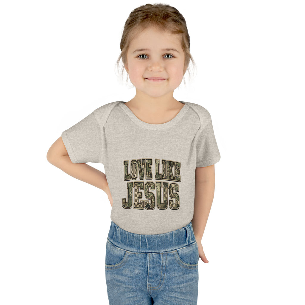Infant Bodysuit - "Love Like Jesus" Camo Christian Baby Onesie