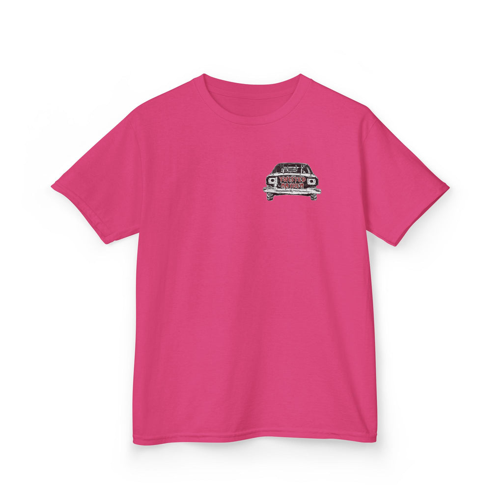 Kids T‑Shirt - 'Twisted Mayhem' Vintage Car Graphic Tee