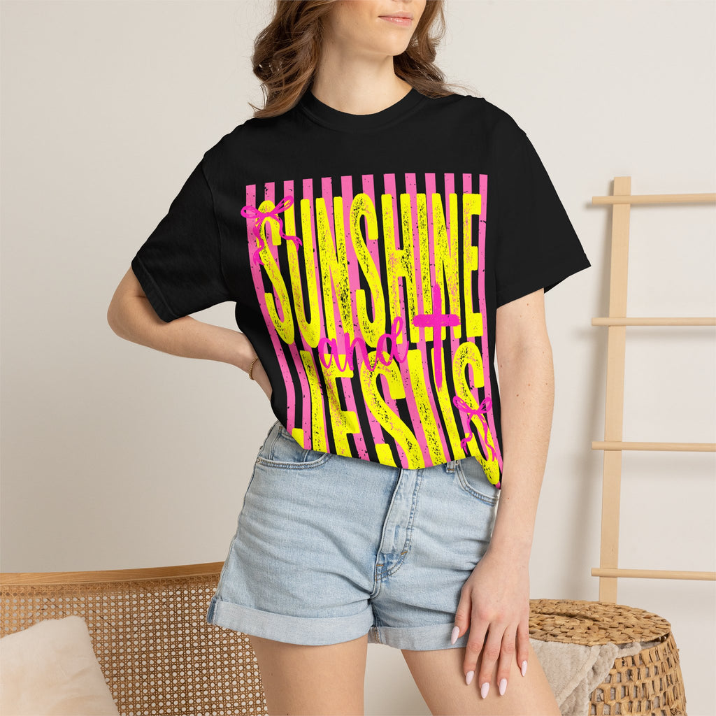 Sunshine and Jesus Graphic T-Shirt — Bright Faith Tee for Women & Men