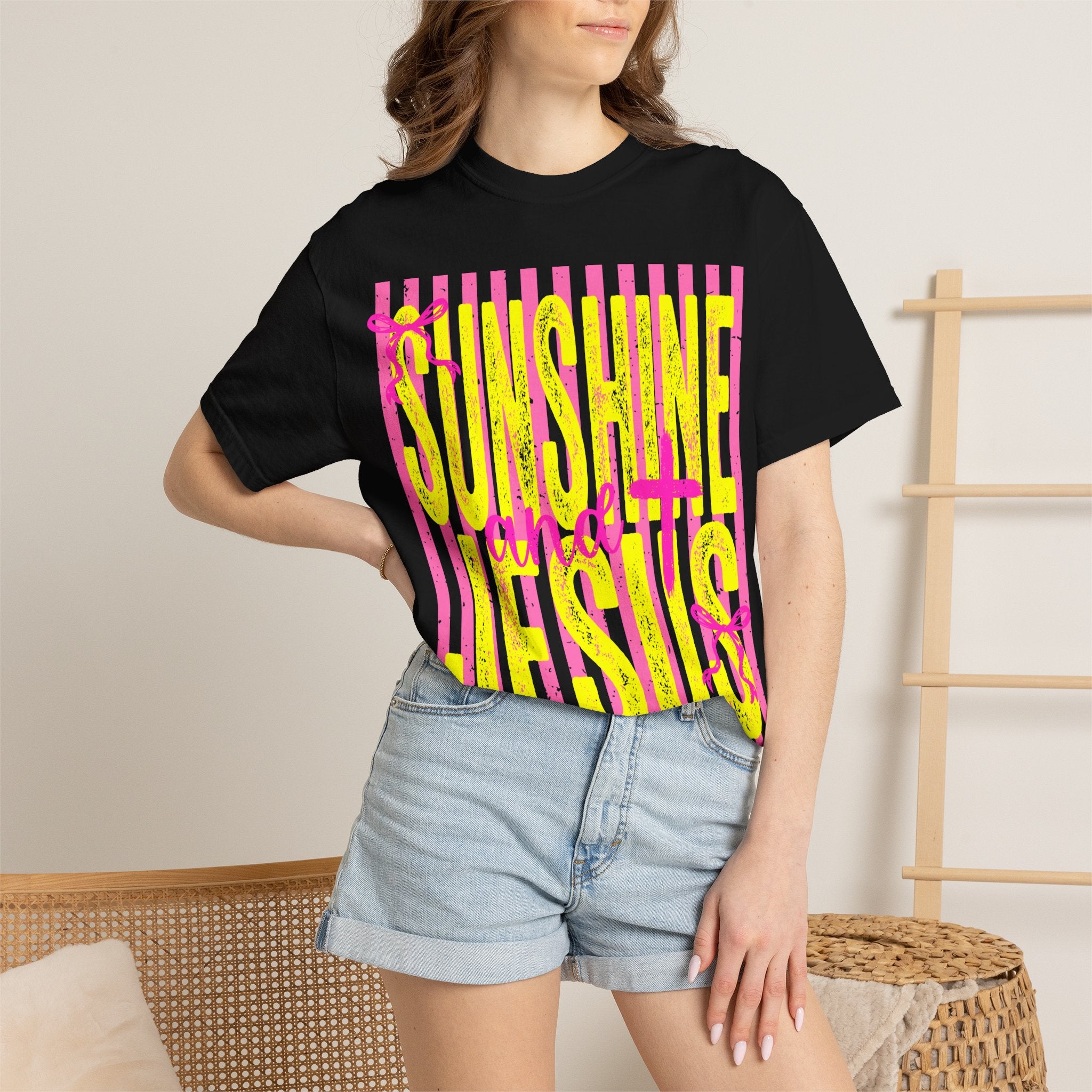 Sunshine and Jesus Graphic T-Shirt — Bright Faith Tee for Women & Men