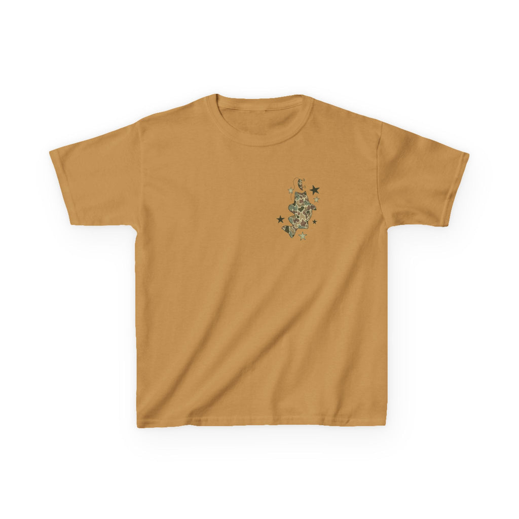 Kids Tee — "Catch Ya Later" Camo Shark Graphic