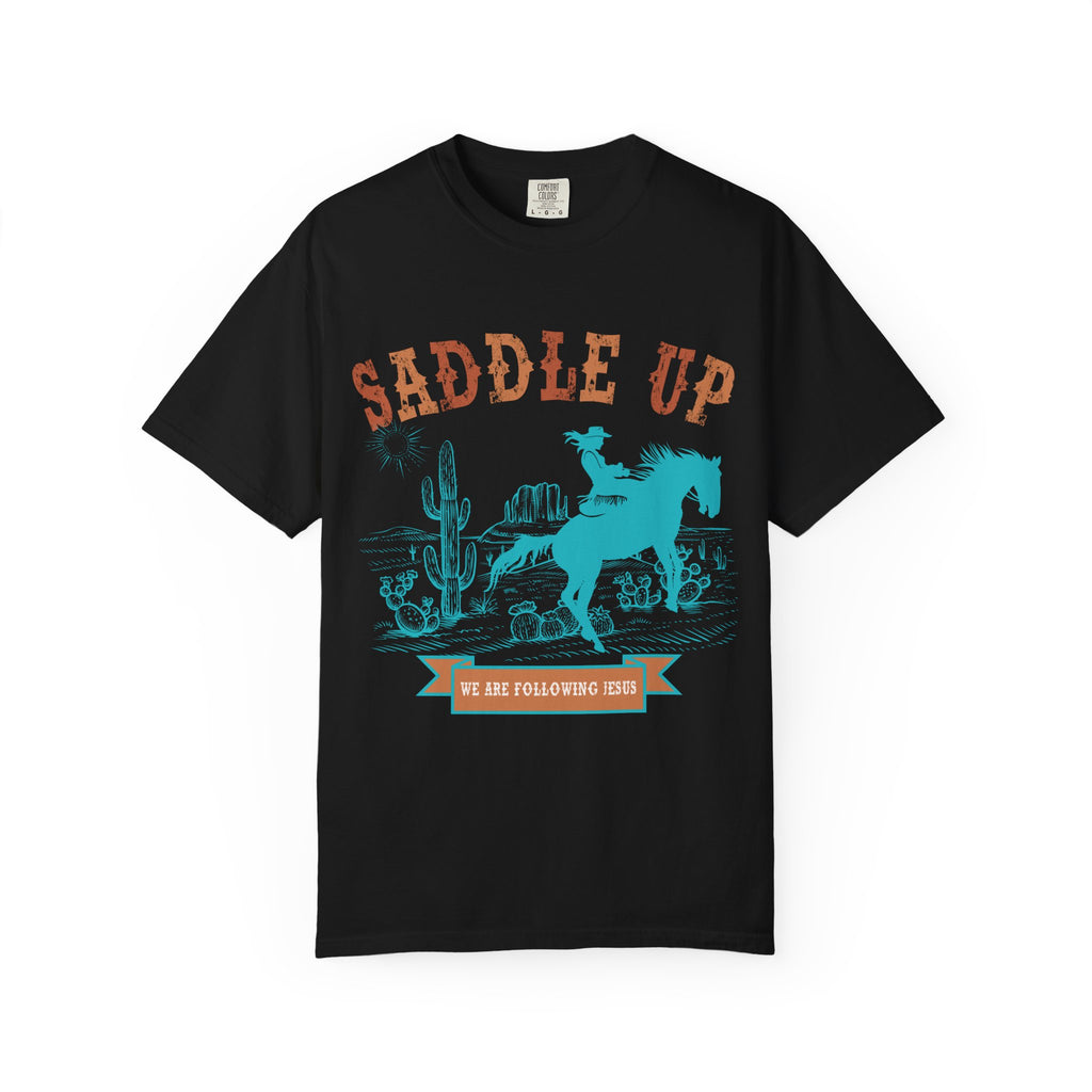 Saddle Up Cowboy Graphic T-Shirt — 'Saddle Up' Western Rodeo Tee
