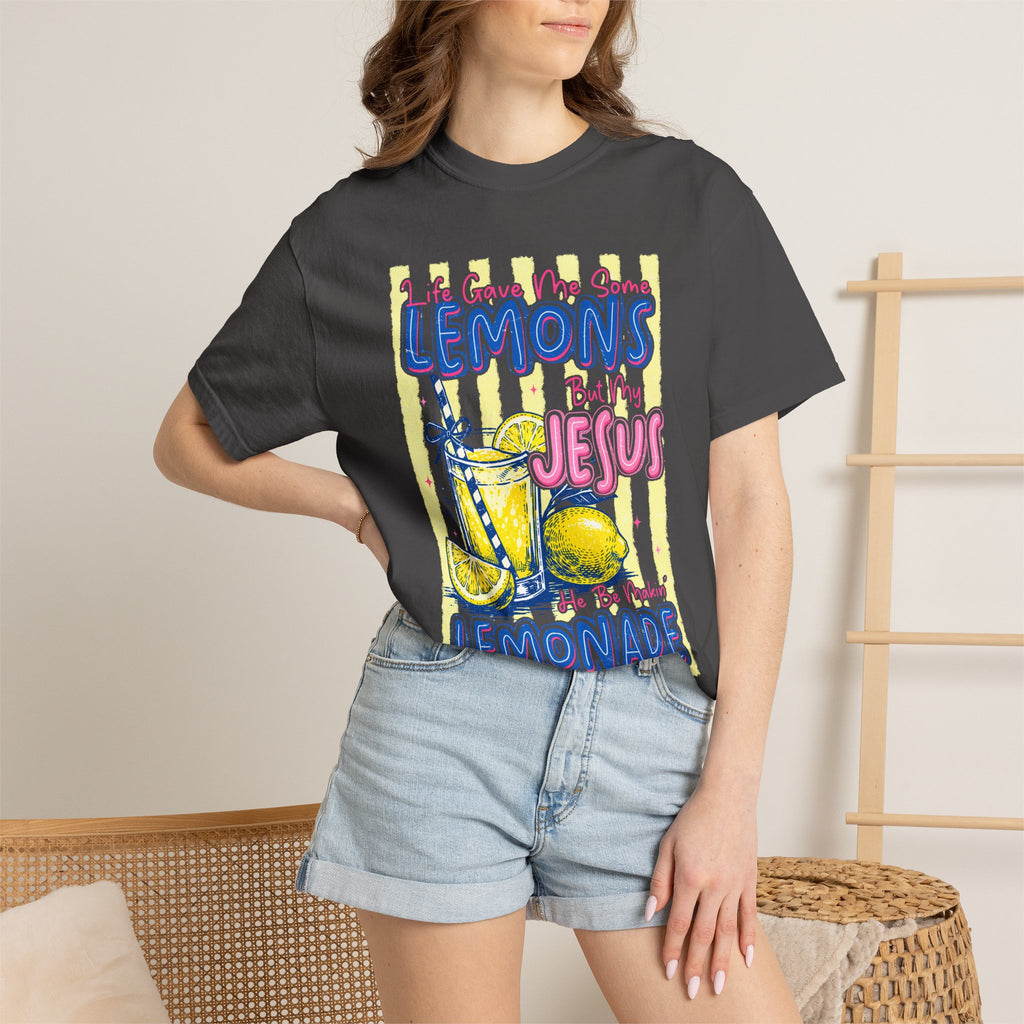 Lemons Into Lemonade Christian T‑Shirt — "When Life Gives You Lemons, Trust Jesus"