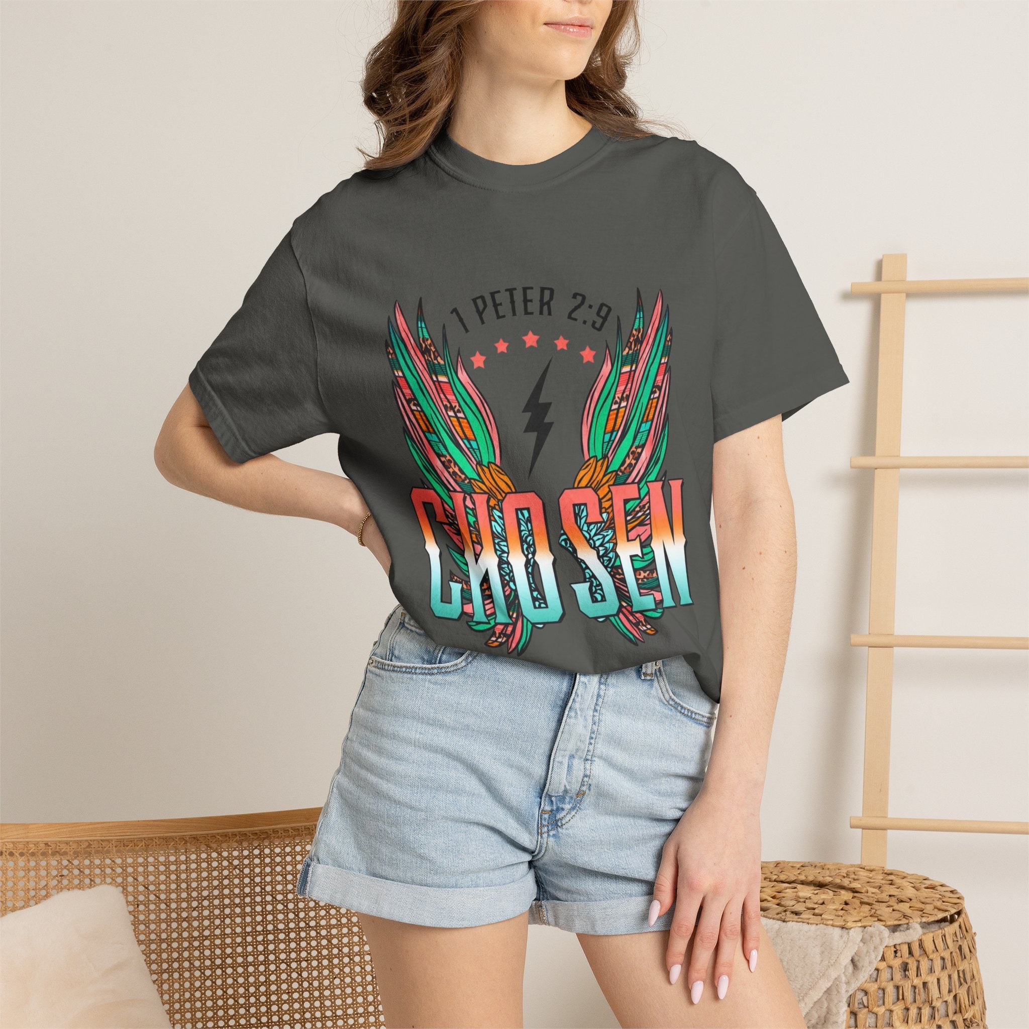Chosen Wings T‑Shirt — 1 Peter 2:9 Inspirational Christian Tee