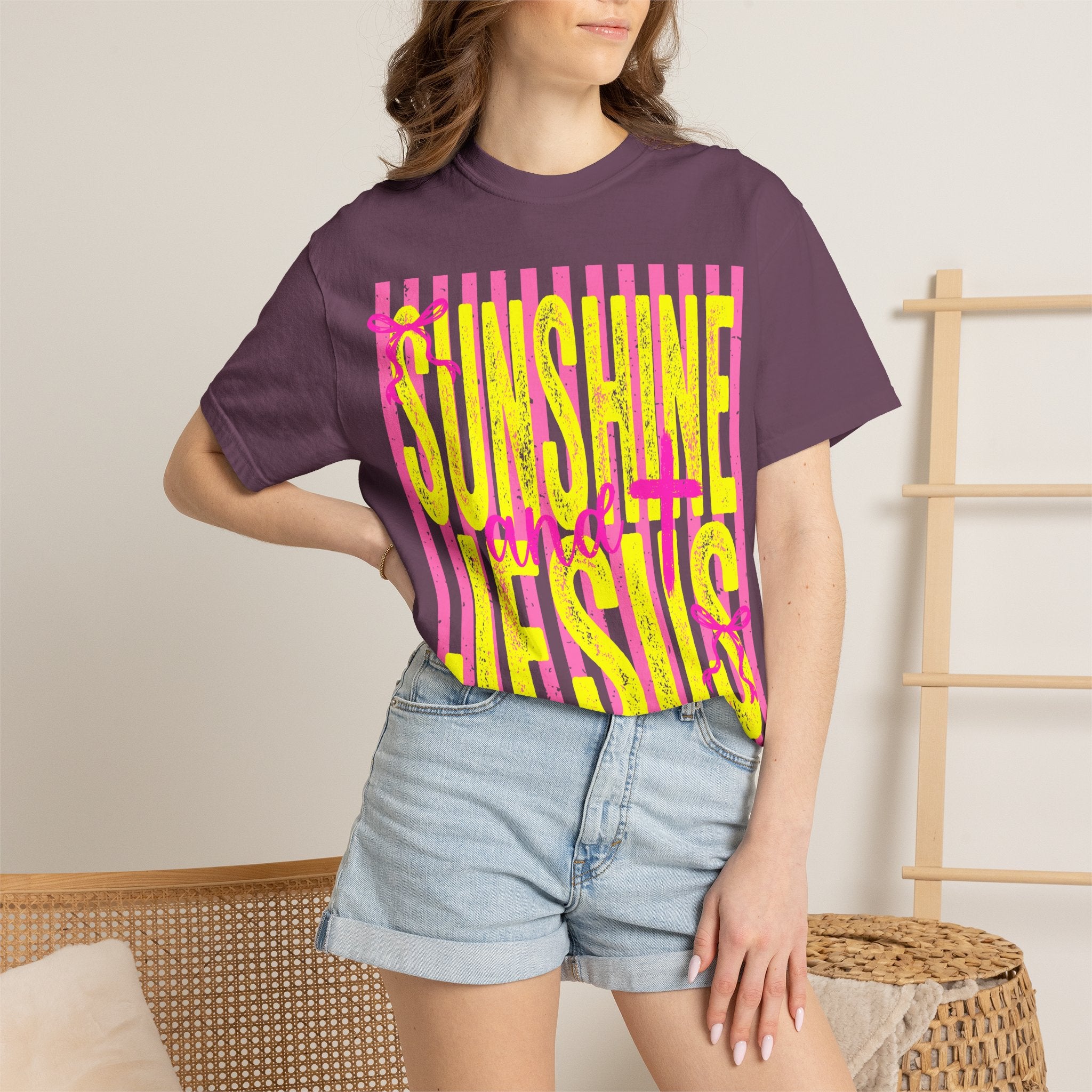 Sunshine and Jesus Graphic T-Shirt — Bright Faith Tee for Women & Men