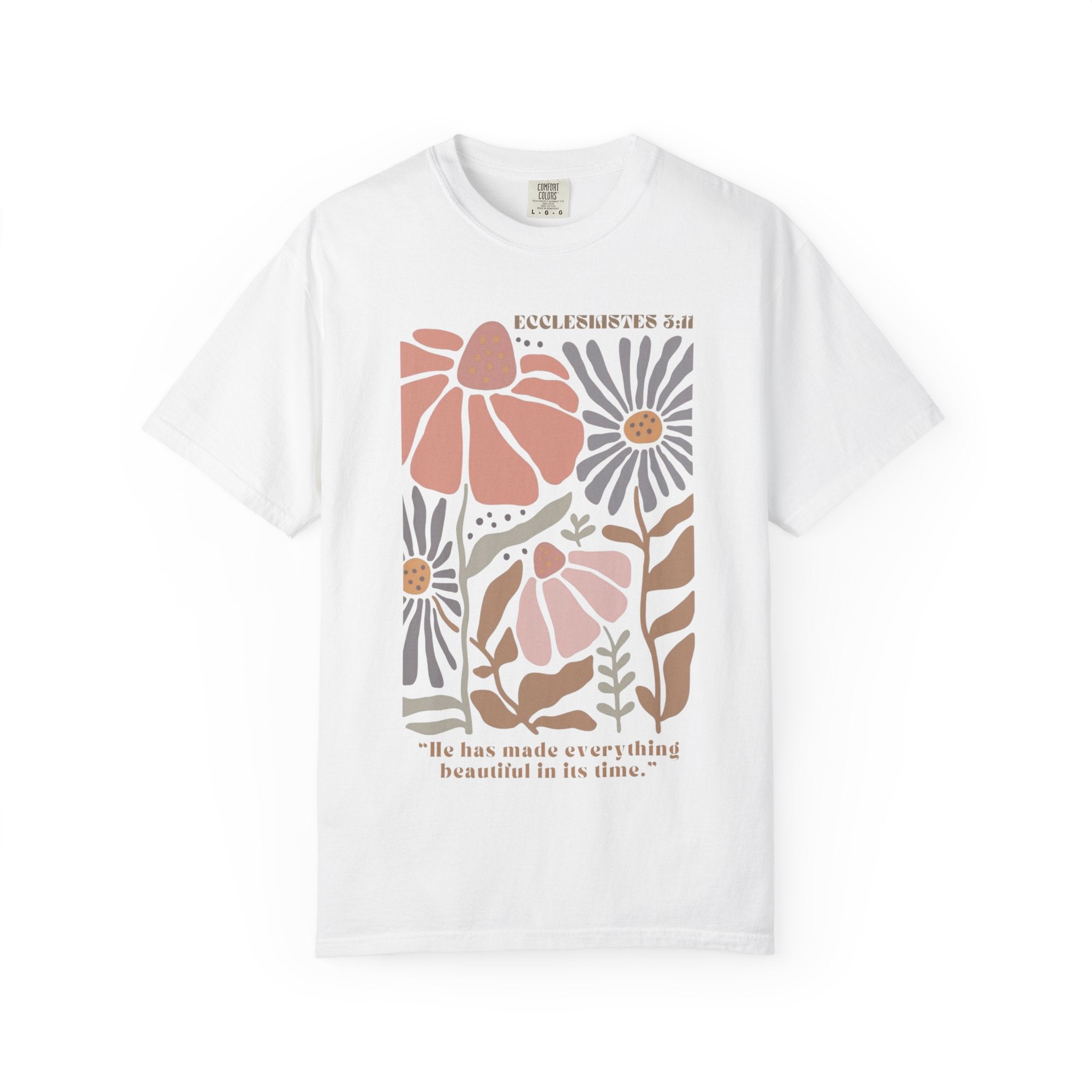 Ecclesiastes Floral Quote T-Shirt | Vintage Floral Scripture Tee