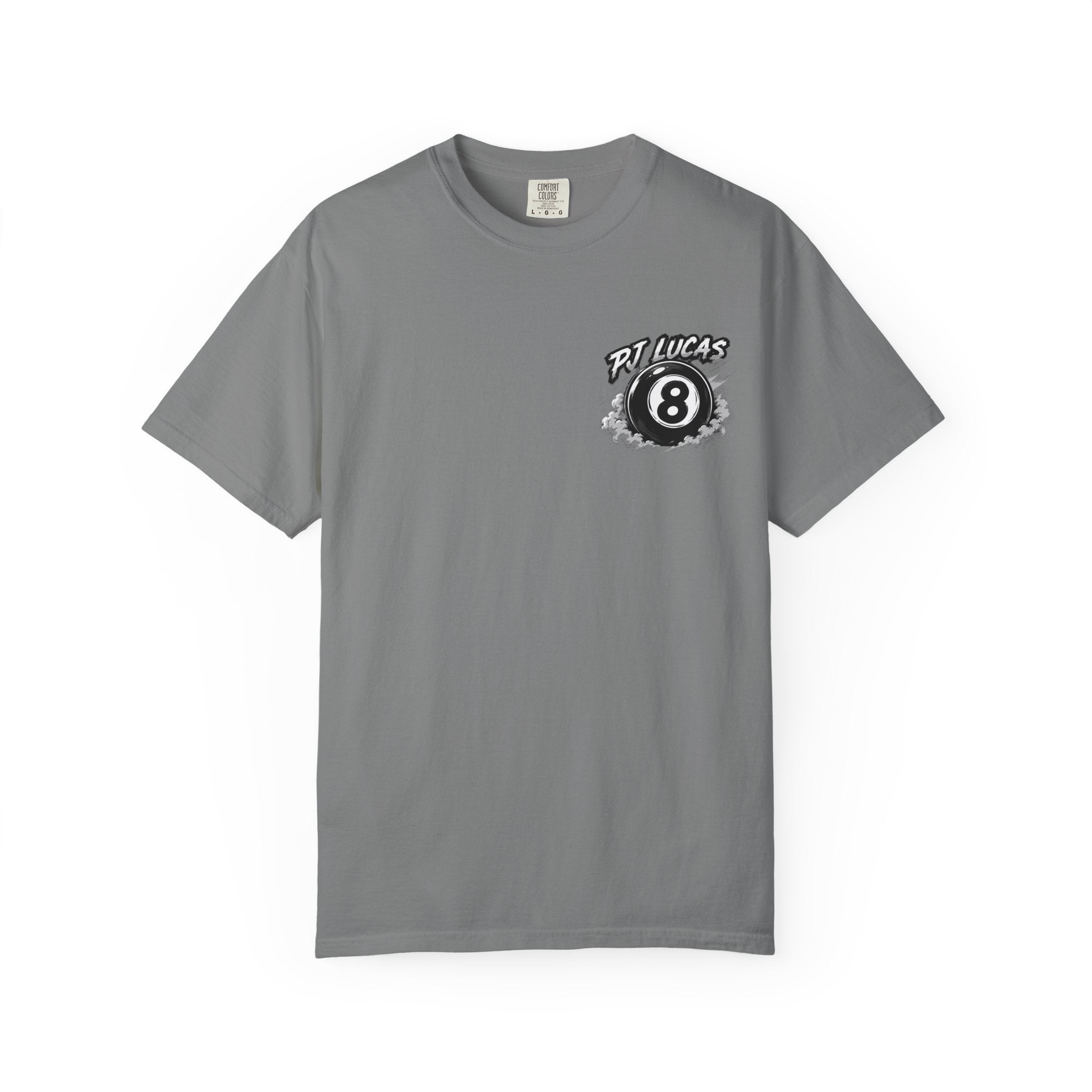 PJ Lucas Race Car T-Shirt — Vintage Black 8-Ball Dirt Track Tee