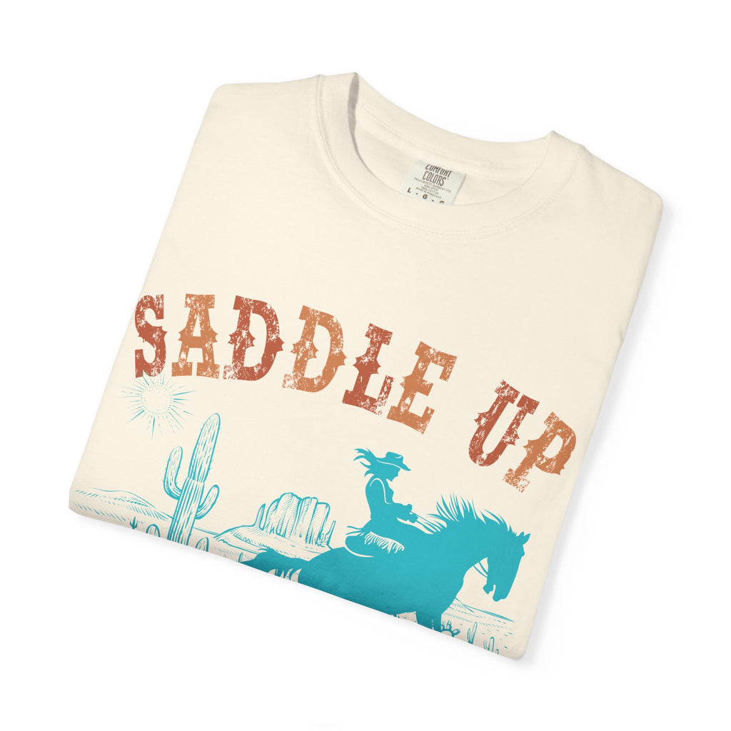Saddle Up Cowboy Graphic T-Shirt — 'Saddle Up' Western Rodeo Tee