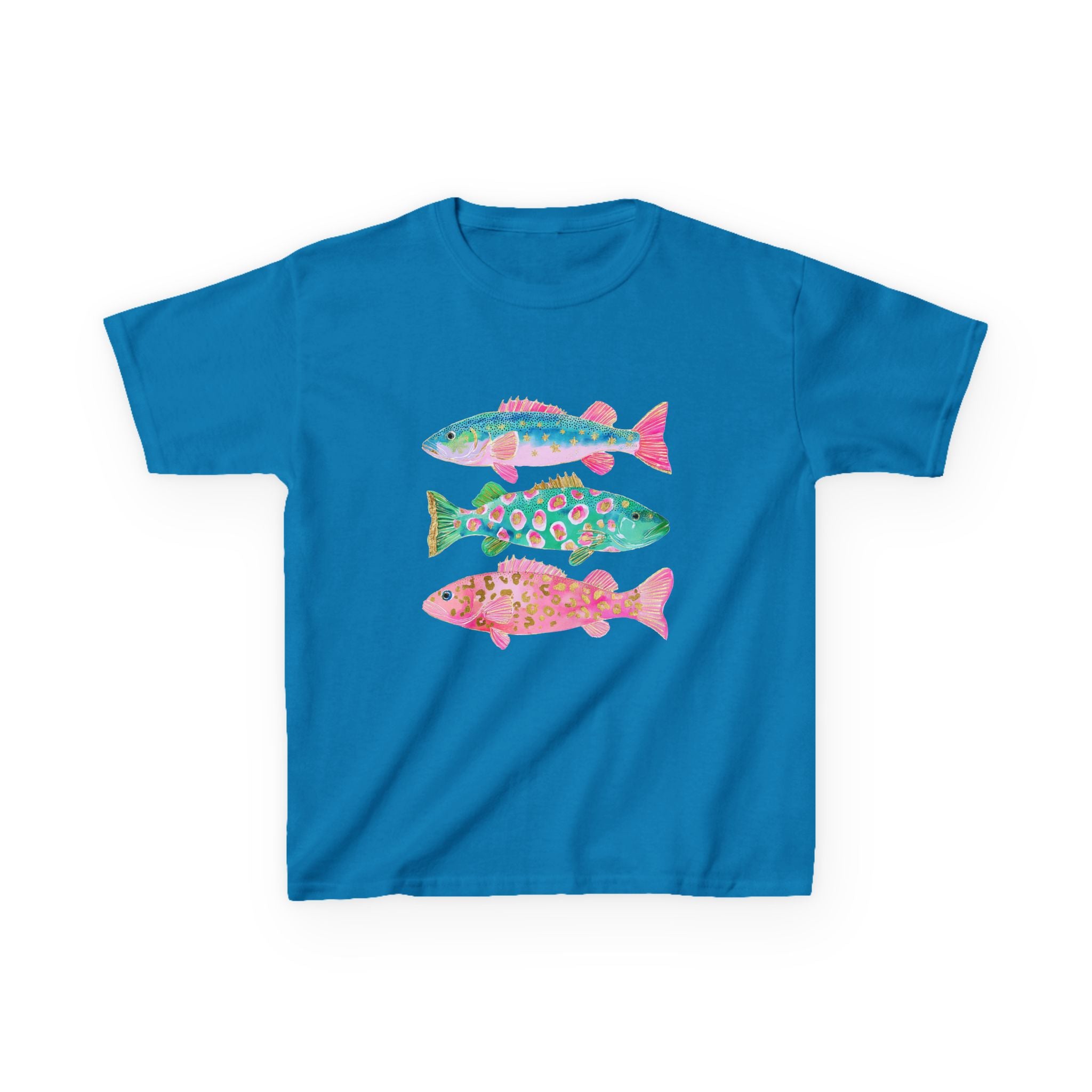Kids Tee — Colorful Patterned Fish Graphic