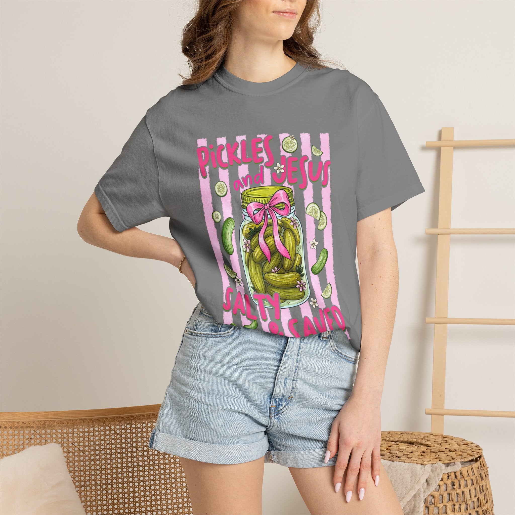 Pickles and Jesus 'Salty & Saved' T-Shirt