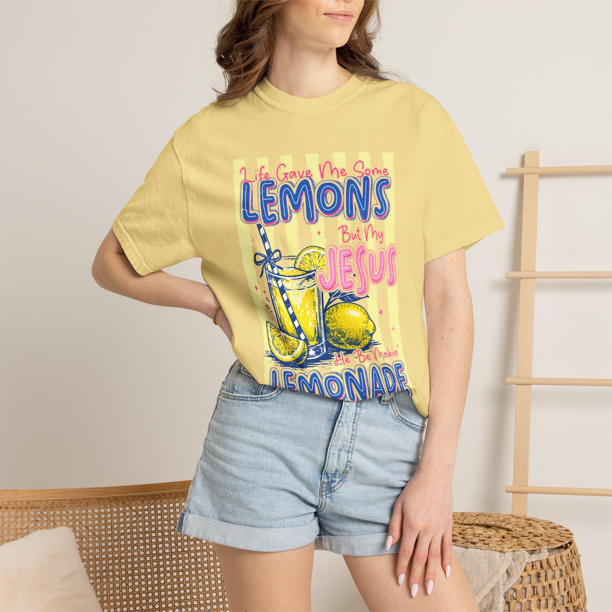 Lemons Into Lemonade Christian T‑Shirt — "When Life Gives You Lemons, Trust Jesus"