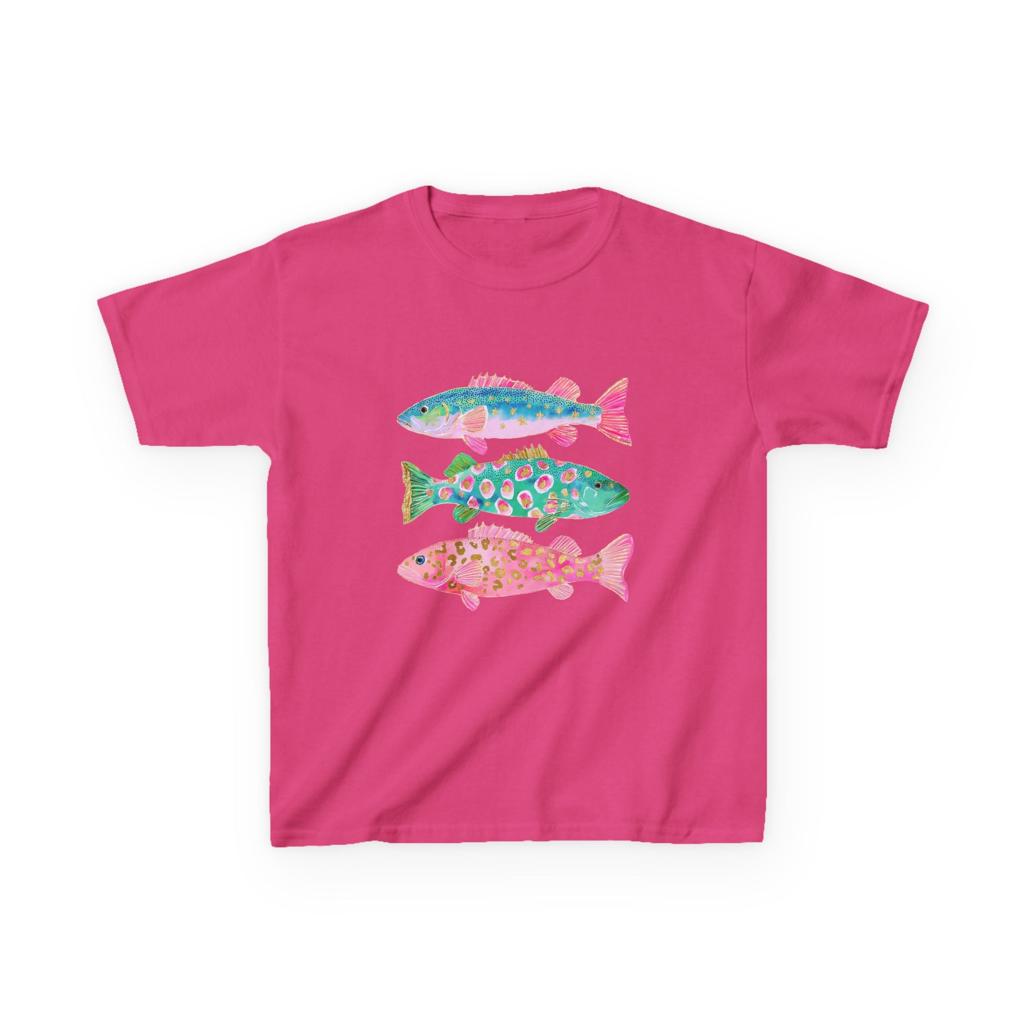 Kids Tee — Colorful Patterned Fish Graphic
