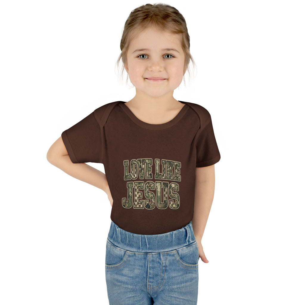 Infant Bodysuit - "Love Like Jesus" Camo Christian Baby Onesie