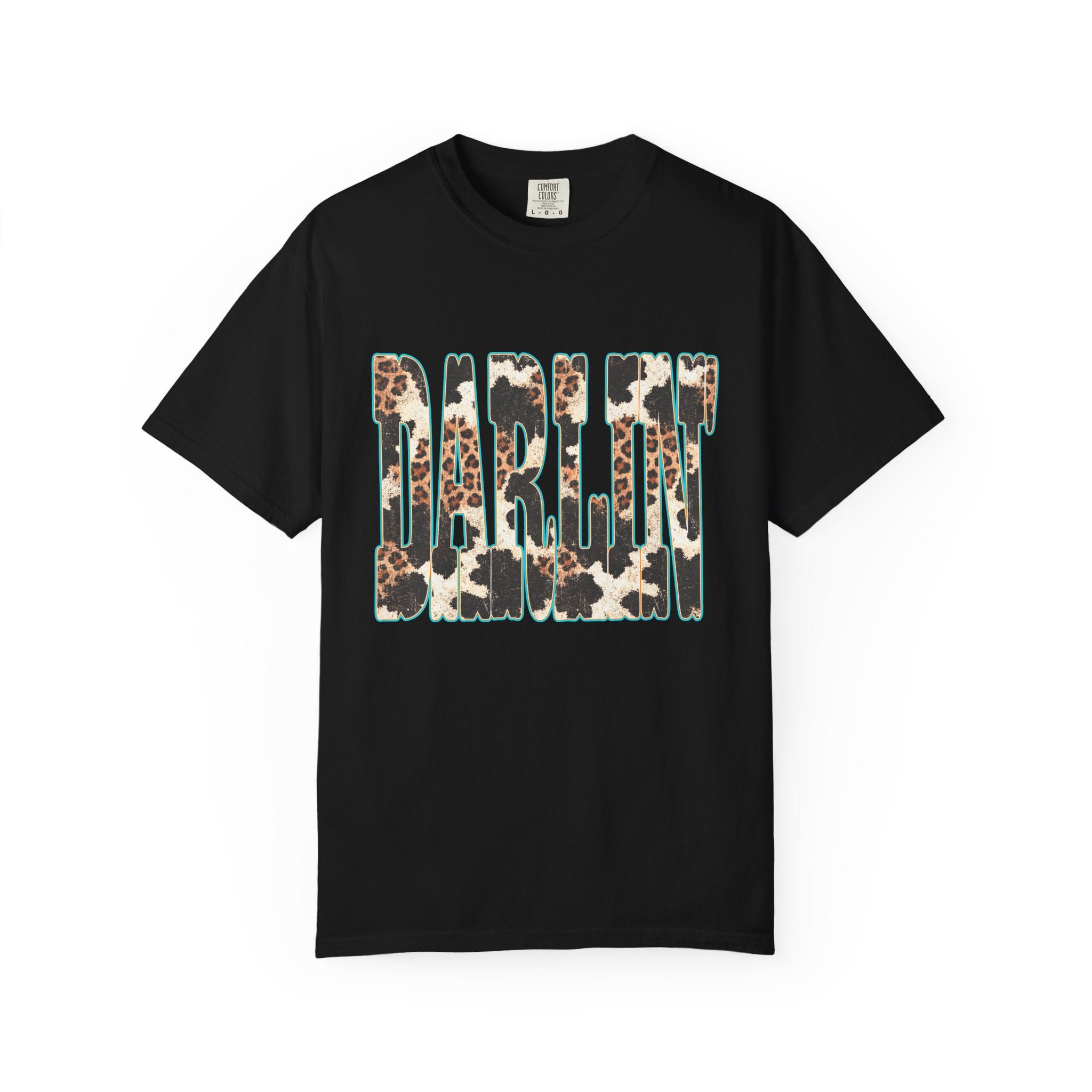 Darlin' Leopard Print T-Shirt — Women's Southern Cowgirl Graphic Tee