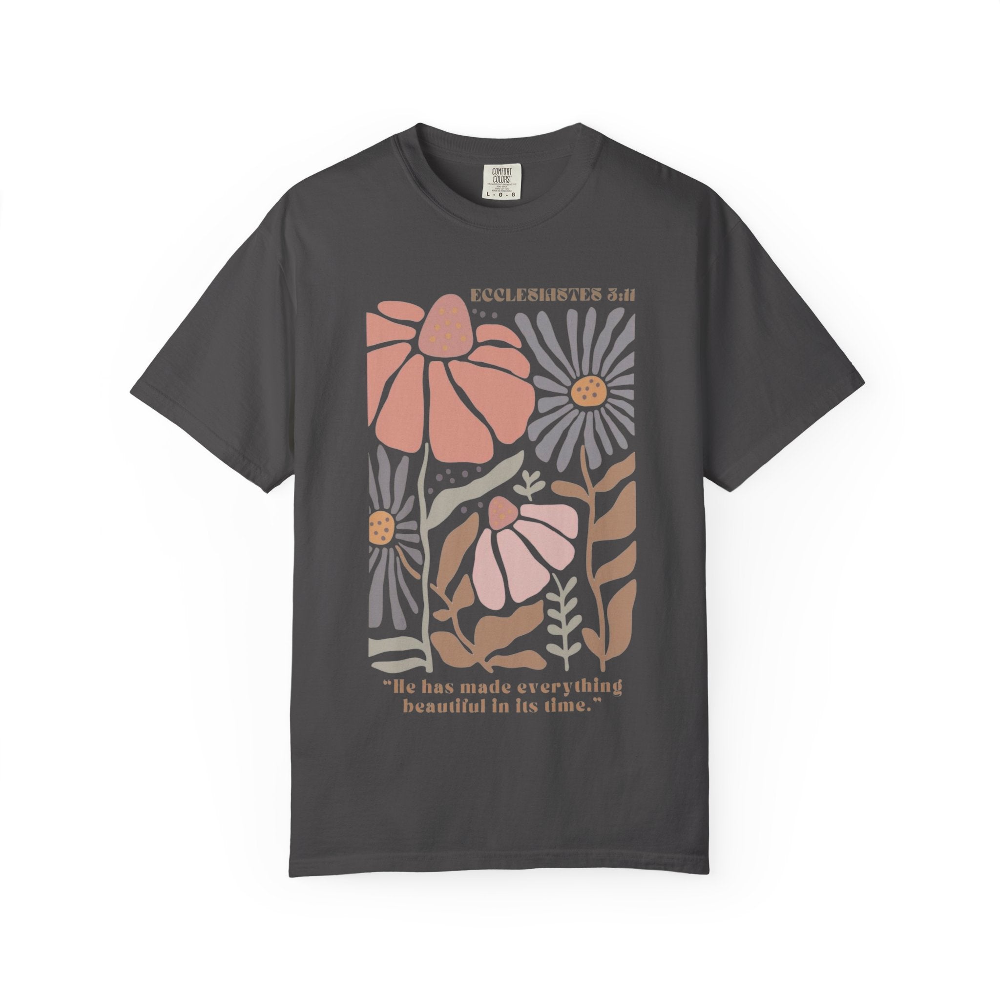 Ecclesiastes Floral Quote T-Shirt | Vintage Floral Scripture Tee