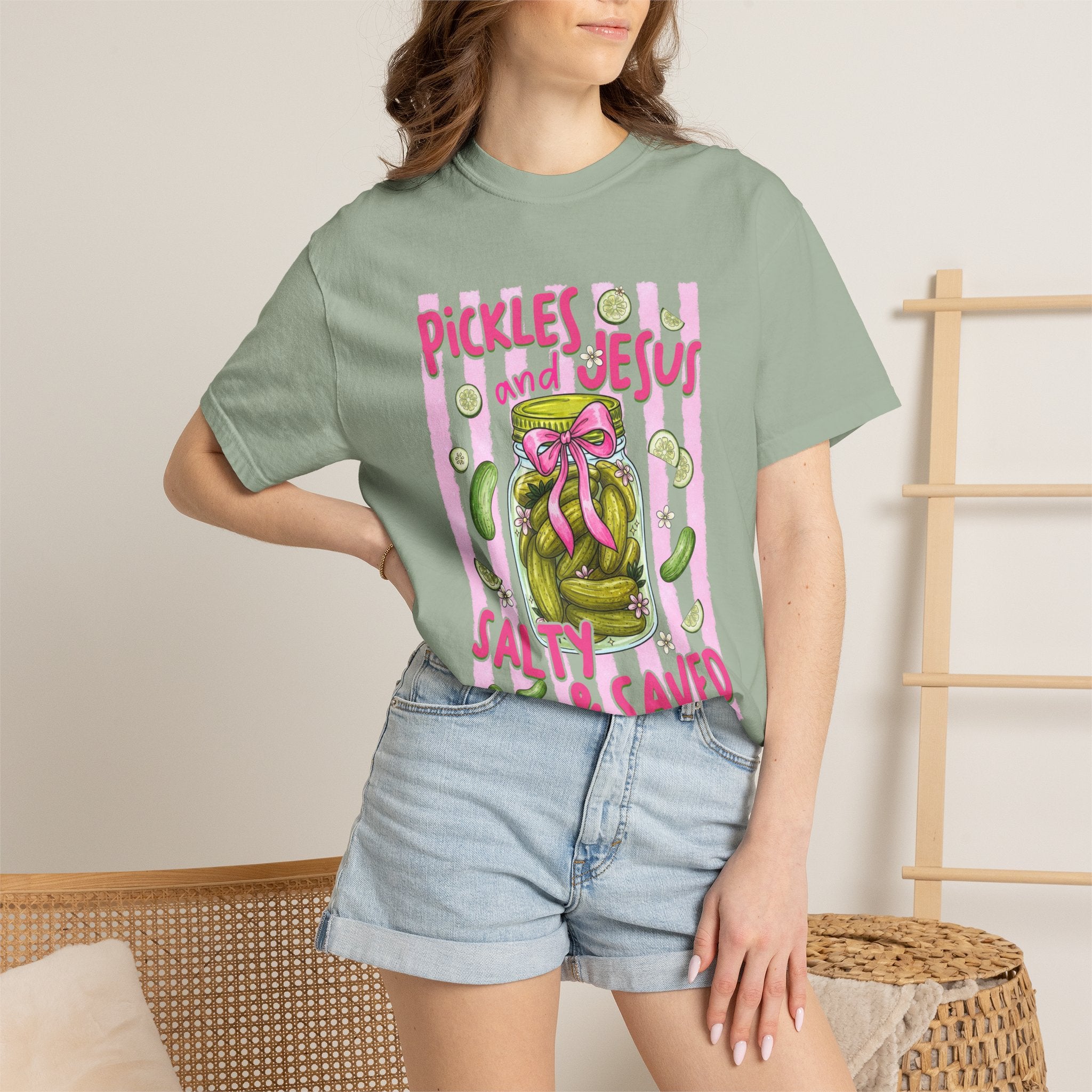 Pickles and Jesus 'Salty & Saved' T-Shirt