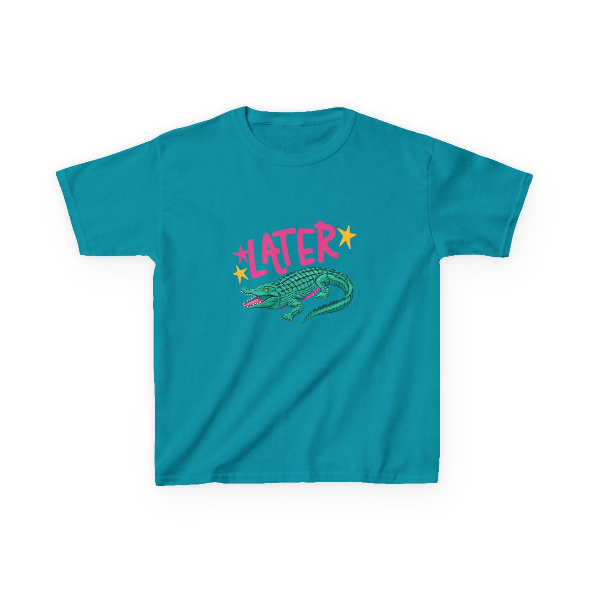 Kids Tee — Cute Crocodile Graphic “Later / After While” Youth T‑Shirt