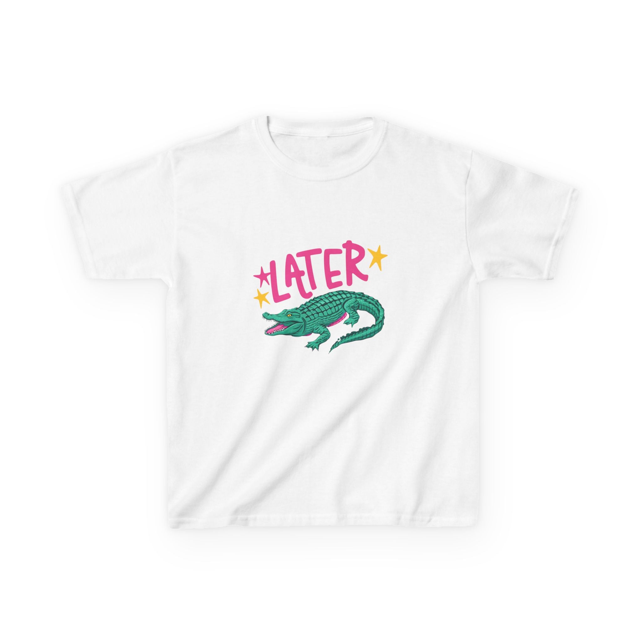 Kids Tee — Cute Crocodile Graphic “Later / After While” Youth T‑Shirt