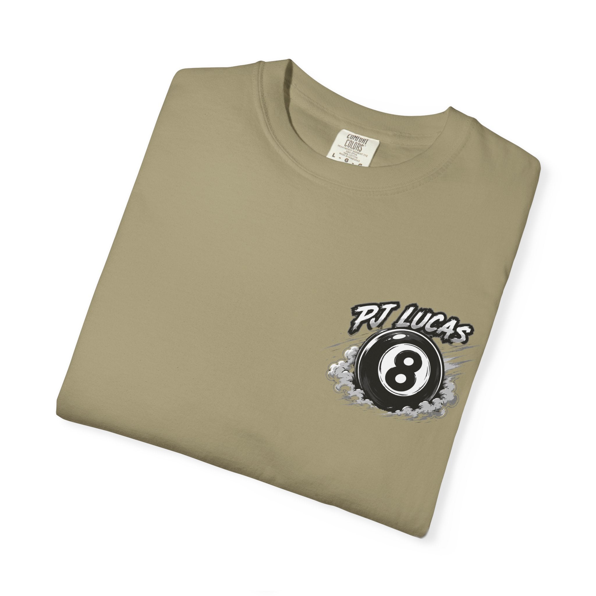 PJ Lucas Race Car T-Shirt — Vintage Black 8-Ball Dirt Track Tee
