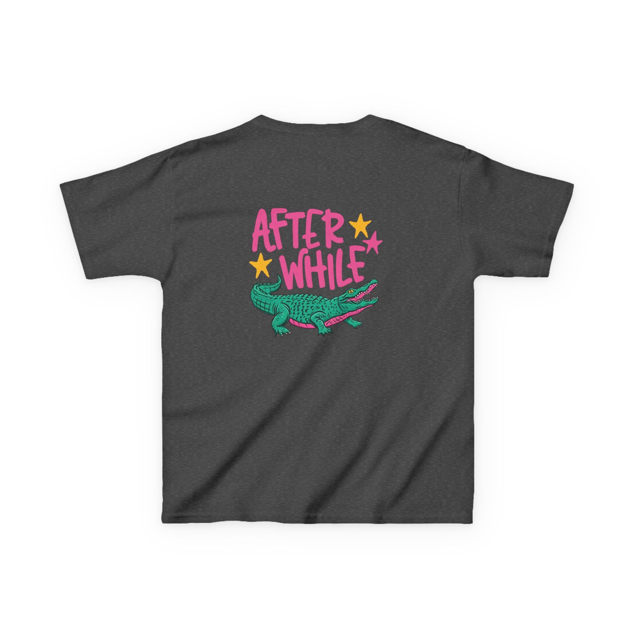 Kids Tee — Cute Crocodile Graphic “Later / After While” Youth T‑Shirt