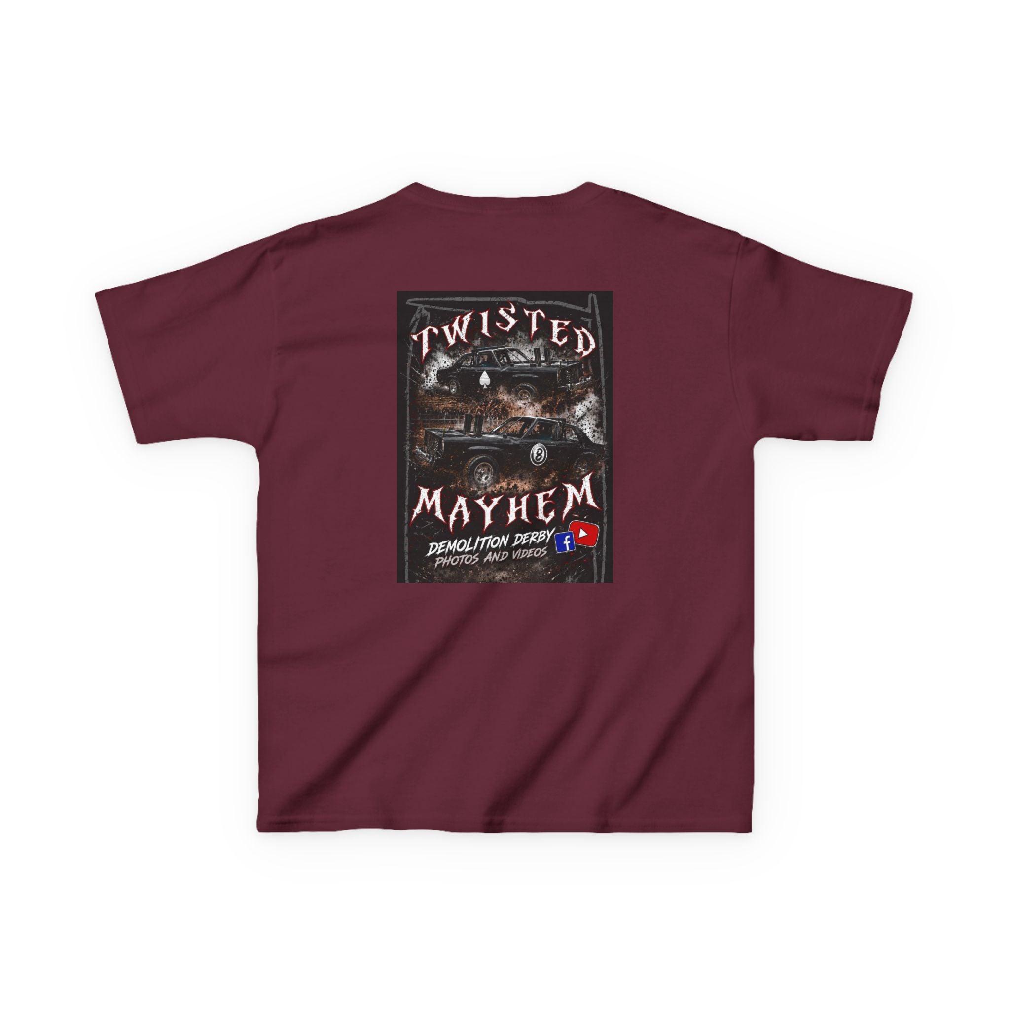 Kids T‑Shirt - 'Twisted Mayhem' Vintage Car Graphic Tee