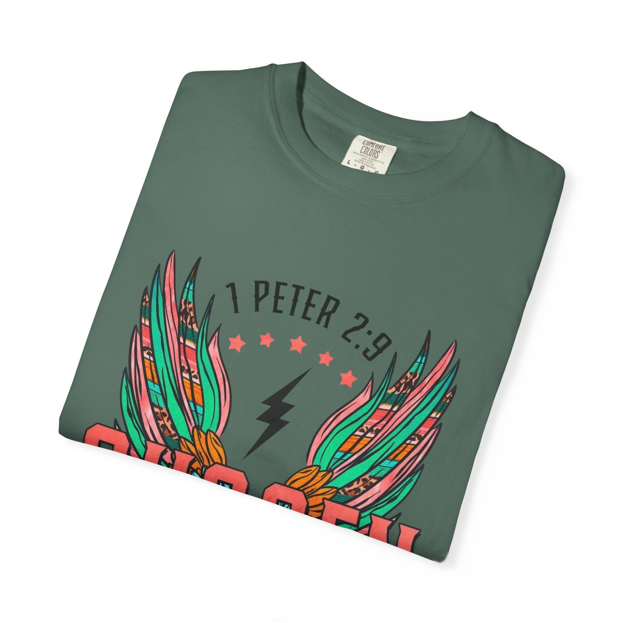 Chosen Wings T‑Shirt — 1 Peter 2:9 Inspirational Christian Tee