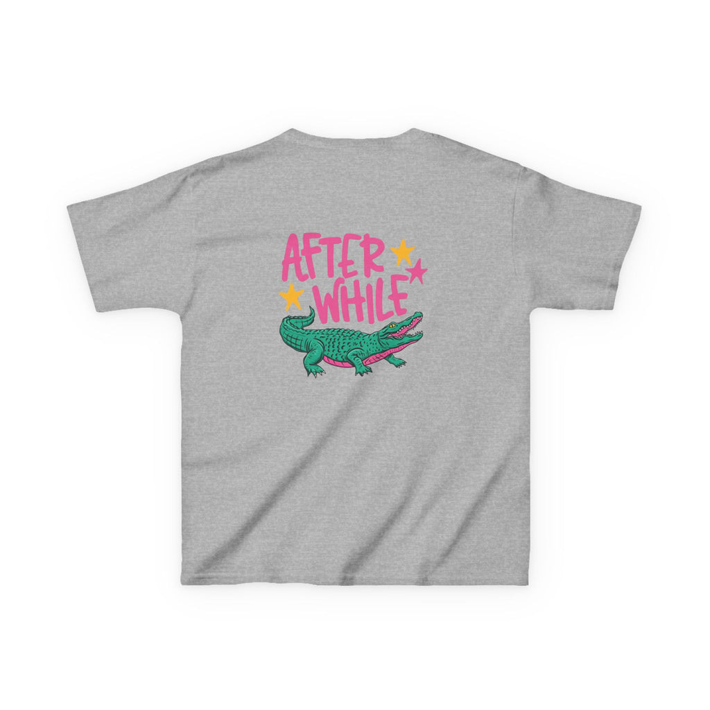 Kids Tee — Cute Crocodile Graphic “Later / After While” Youth T‑Shirt