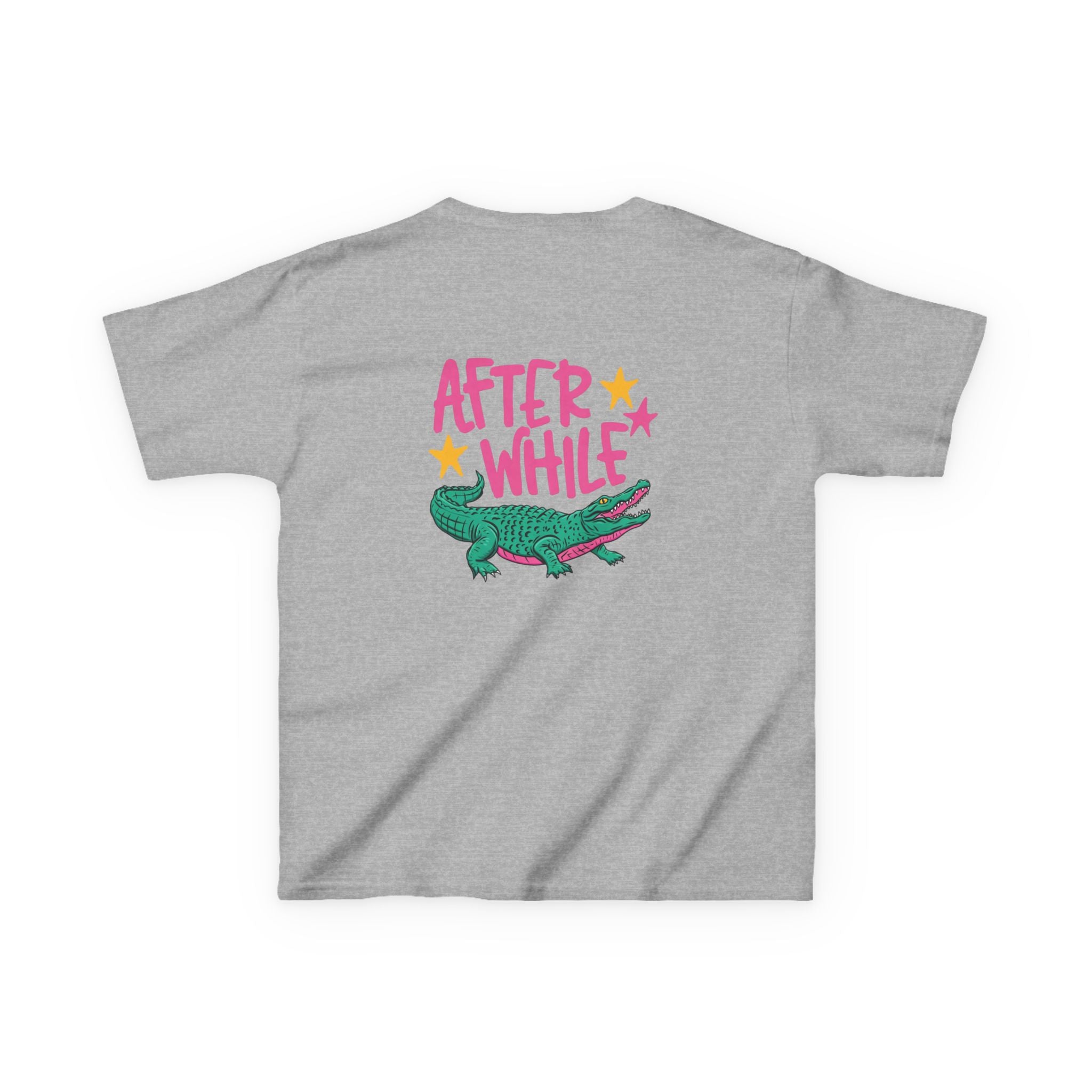 Kids Tee — Cute Crocodile Graphic “Later / After While” Youth T‑Shirt