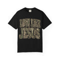 Love Like Jesus camo text T-shirt | Christian faith shirt