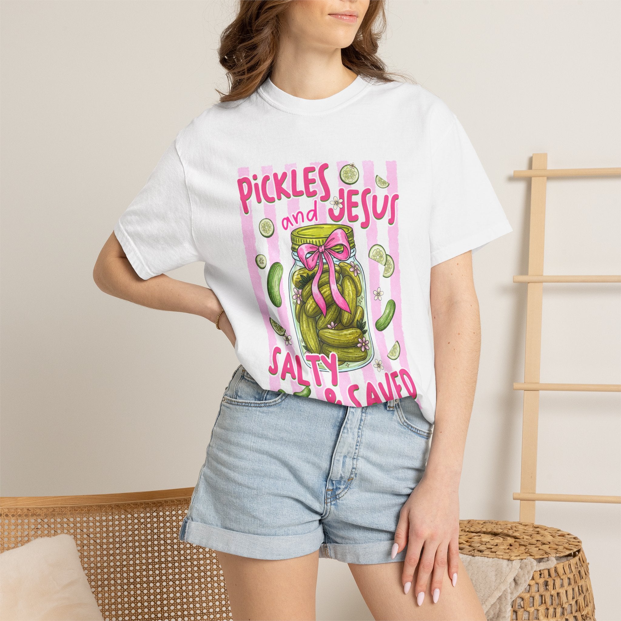 Pickles and Jesus 'Salty & Saved' T-Shirt