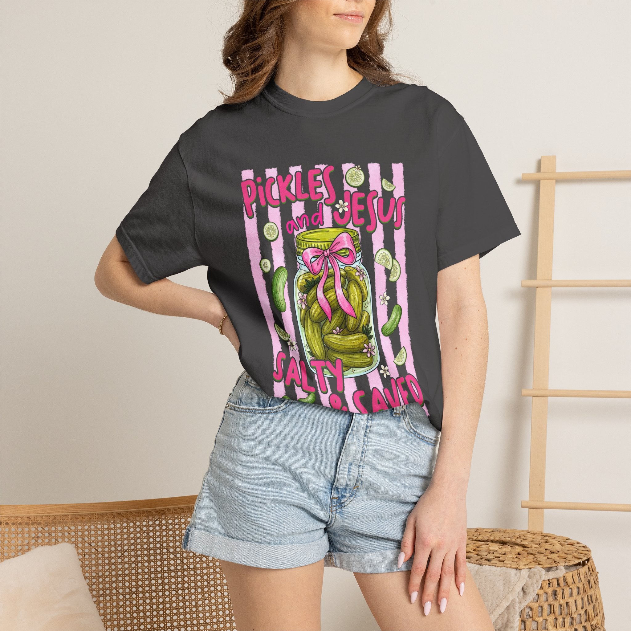 Pickles and Jesus 'Salty & Saved' T-Shirt
