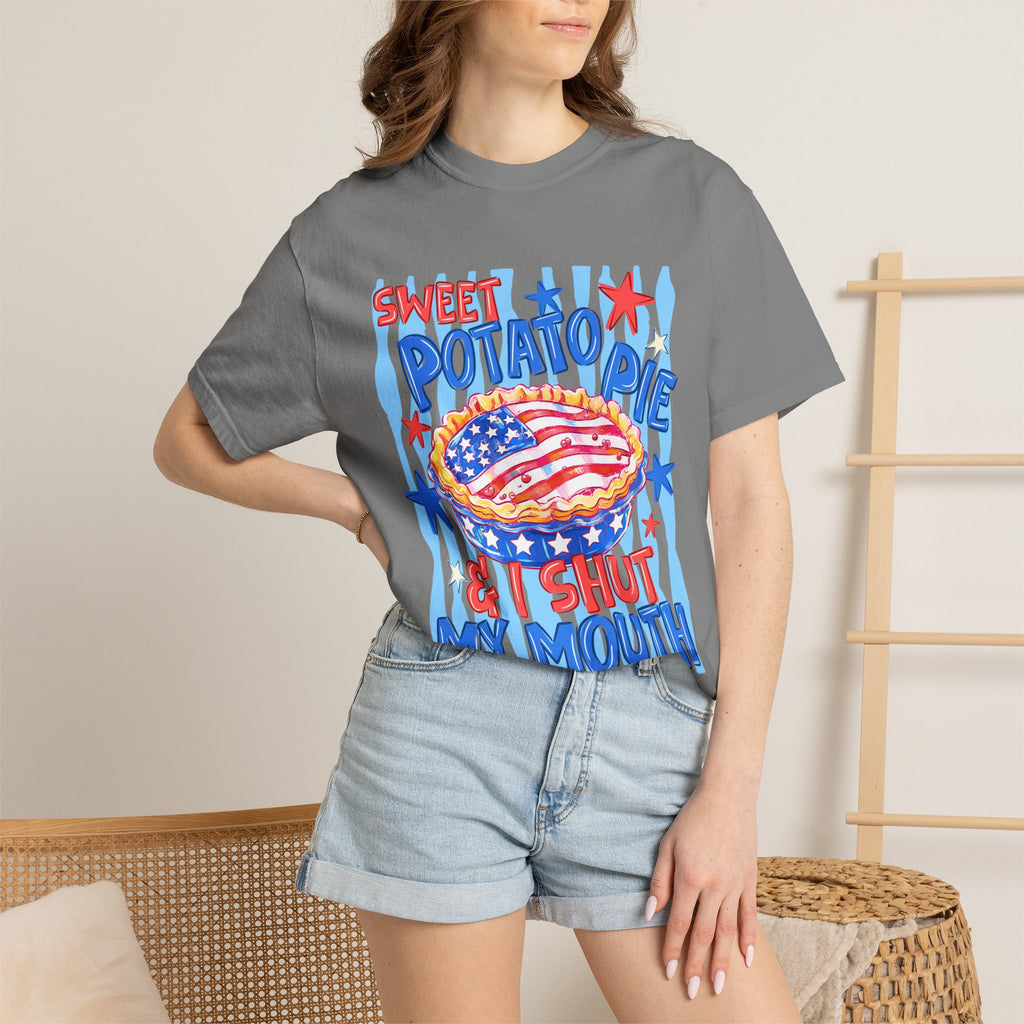 "Sweet Potato Pie & I Shut My Mouth" Patriotic  Tee
