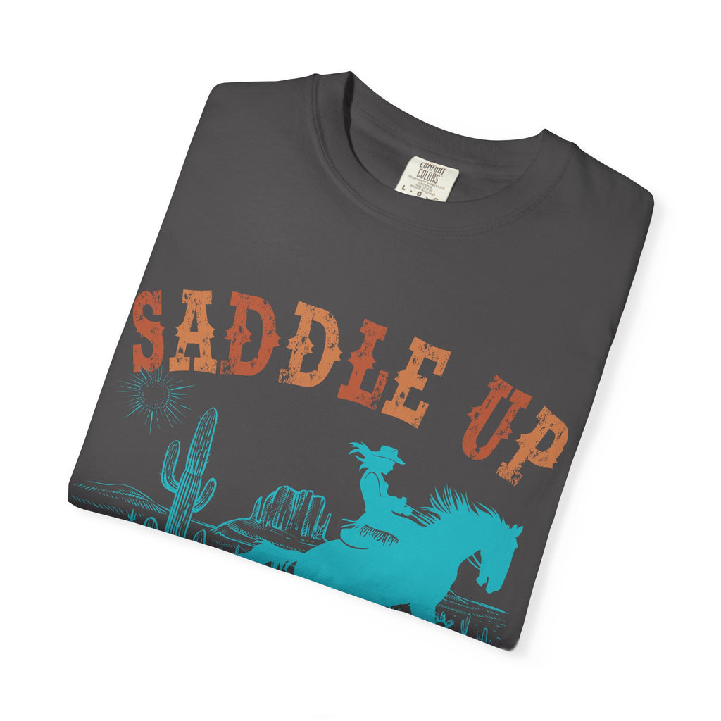 Saddle Up Cowboy Graphic T-Shirt — 'Saddle Up' Western Rodeo Tee