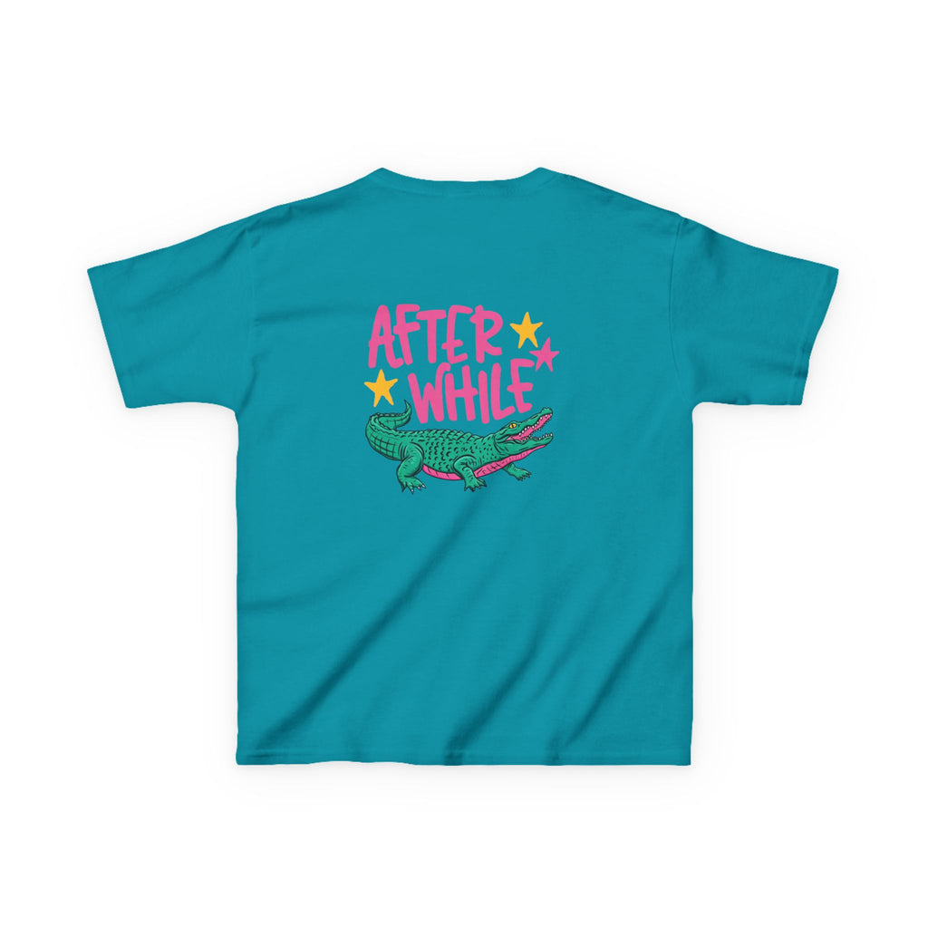 Kids Tee — Cute Crocodile Graphic “Later / After While” Youth T‑Shirt