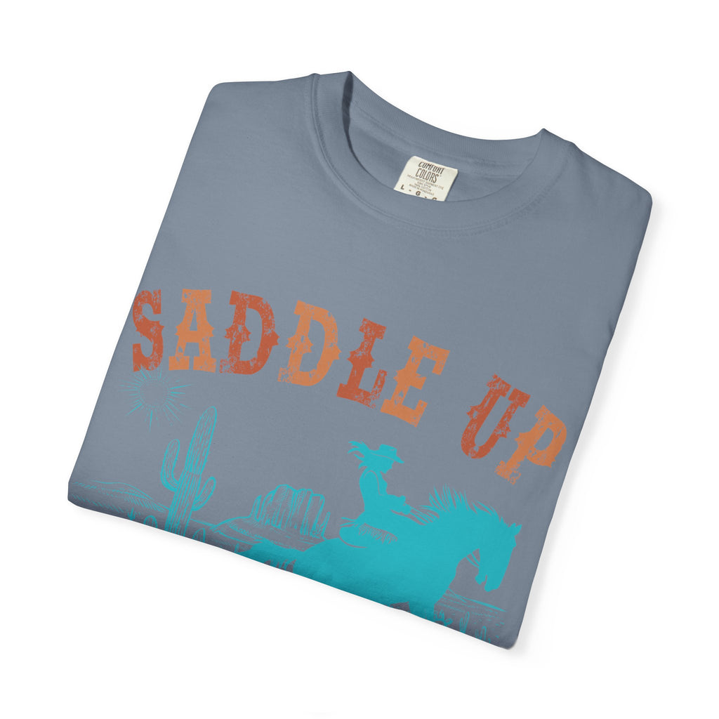 Saddle Up Cowboy Graphic T-Shirt — 'Saddle Up' Western Rodeo Tee