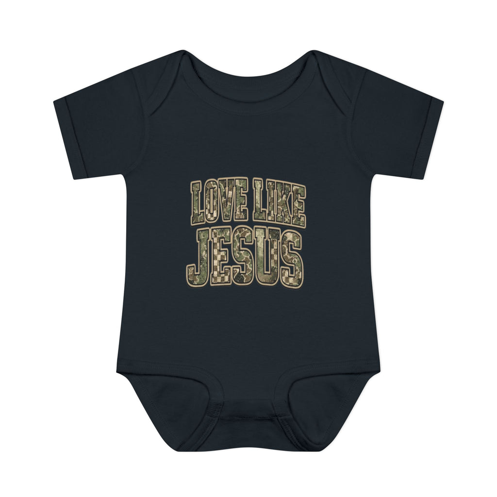 Infant Bodysuit - "Love Like Jesus" Camo Christian Baby Onesie