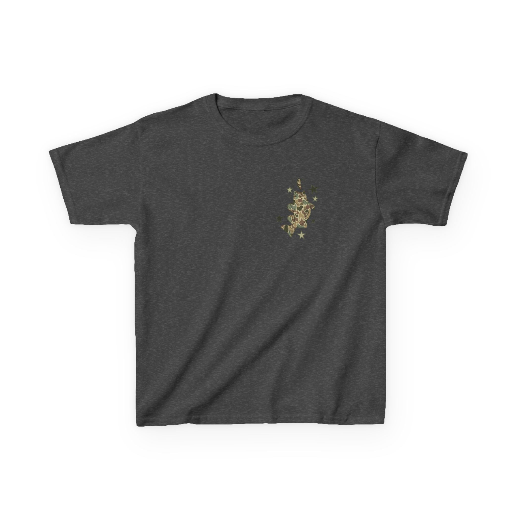 Kids Tee — "Catch Ya Later" Camo Shark Graphic