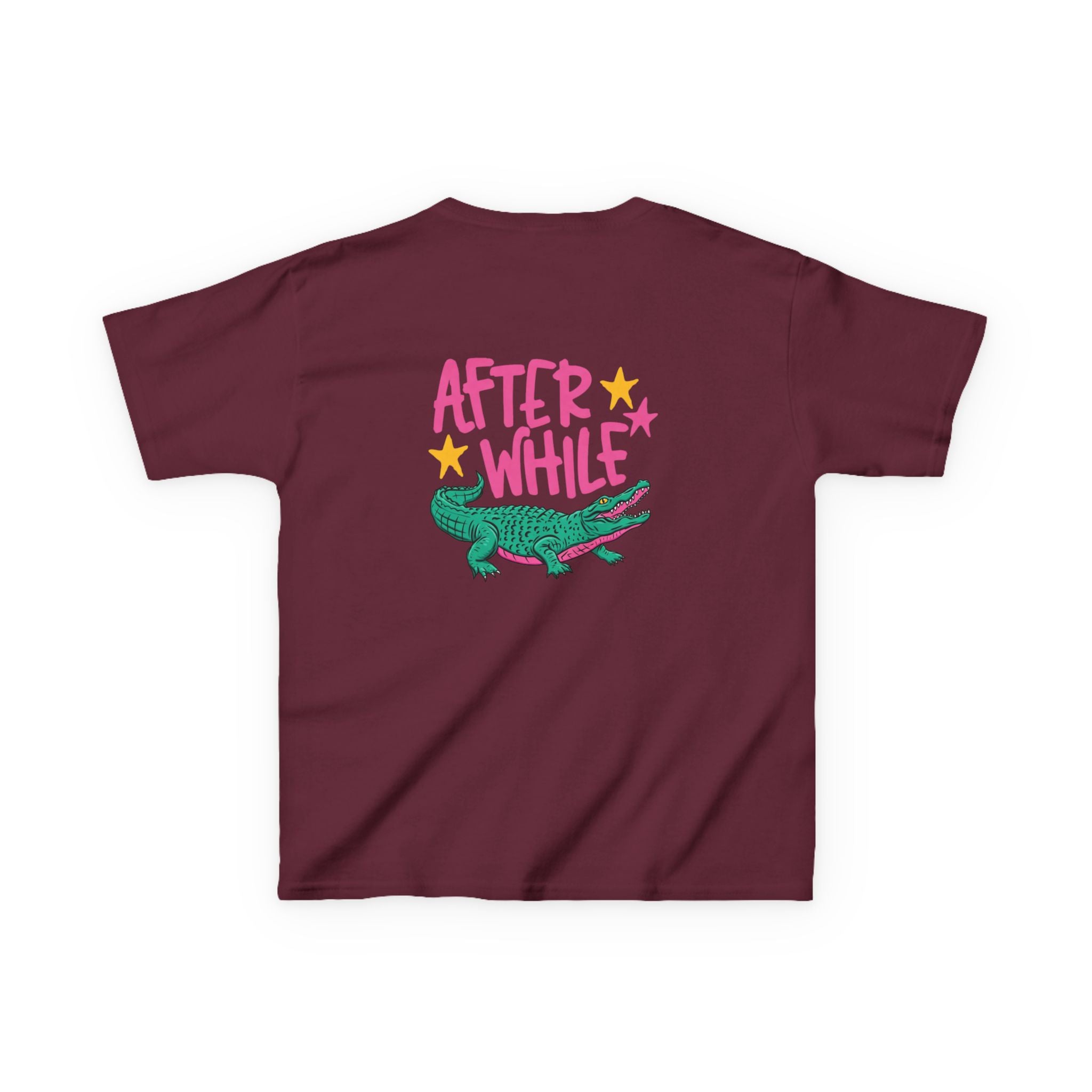 Kids Tee — Cute Crocodile Graphic “Later / After While” Youth T‑Shirt