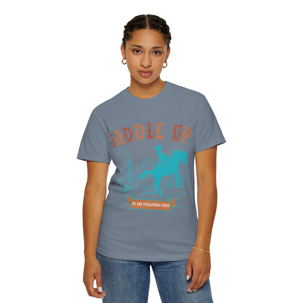 Saddle Up Cowboy Graphic T-Shirt — 'Saddle Up' Western Rodeo Tee