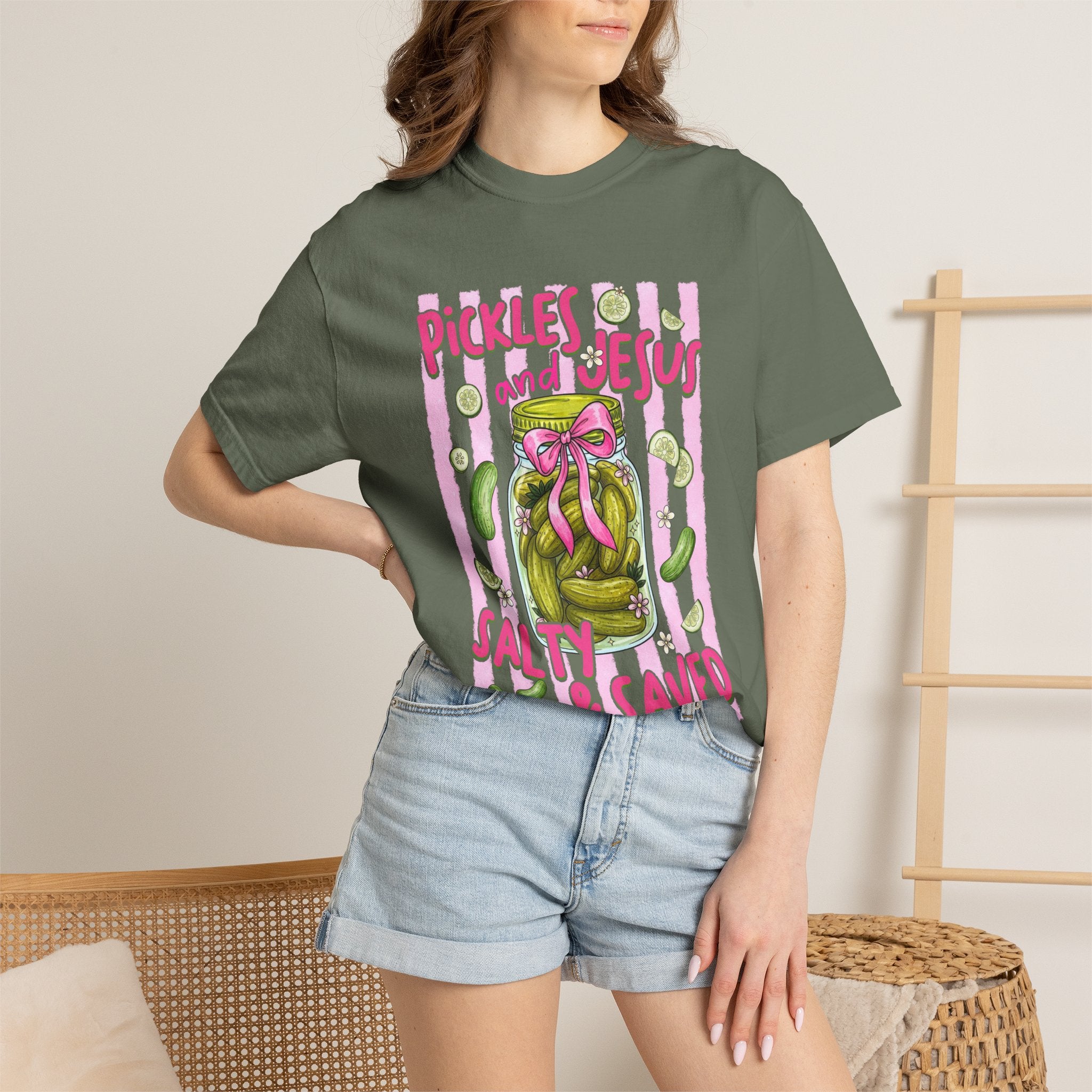 Pickles and Jesus 'Salty & Saved' T-Shirt