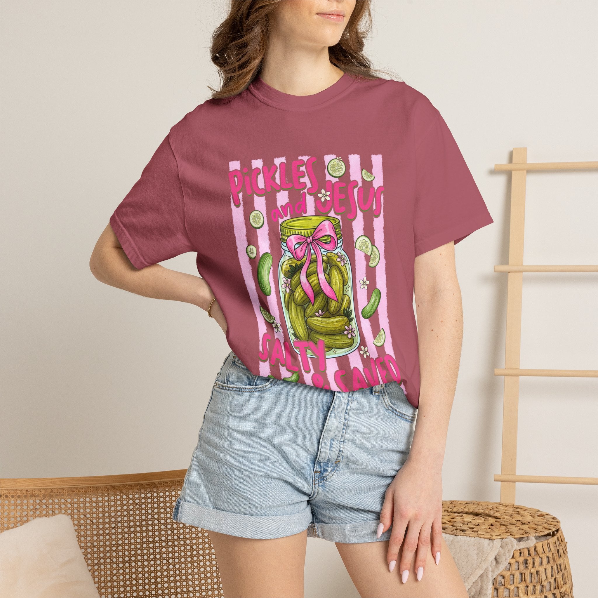 Pickles and Jesus 'Salty & Saved' T-Shirt
