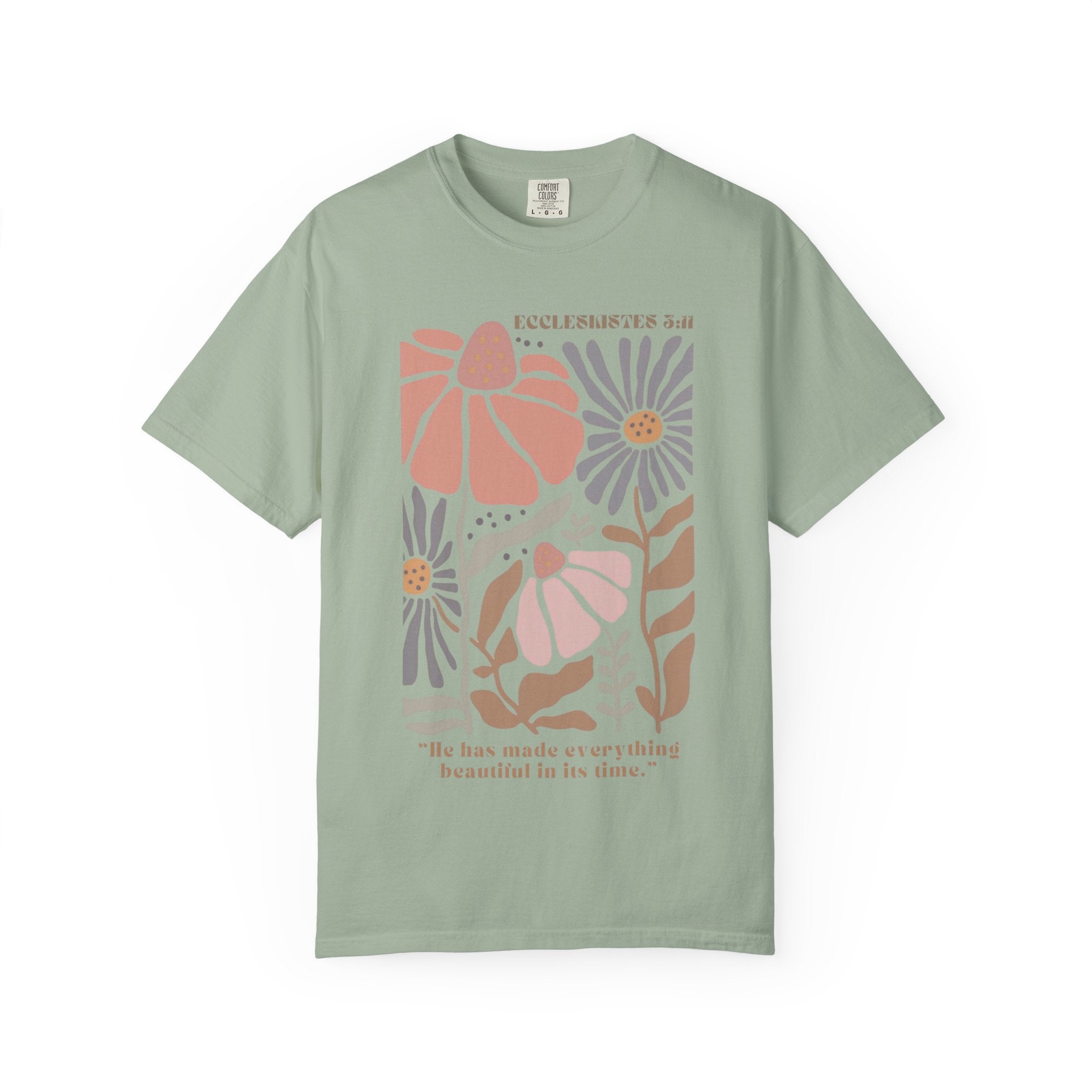 Ecclesiastes Floral Quote T-Shirt | Vintage Floral Scripture Tee