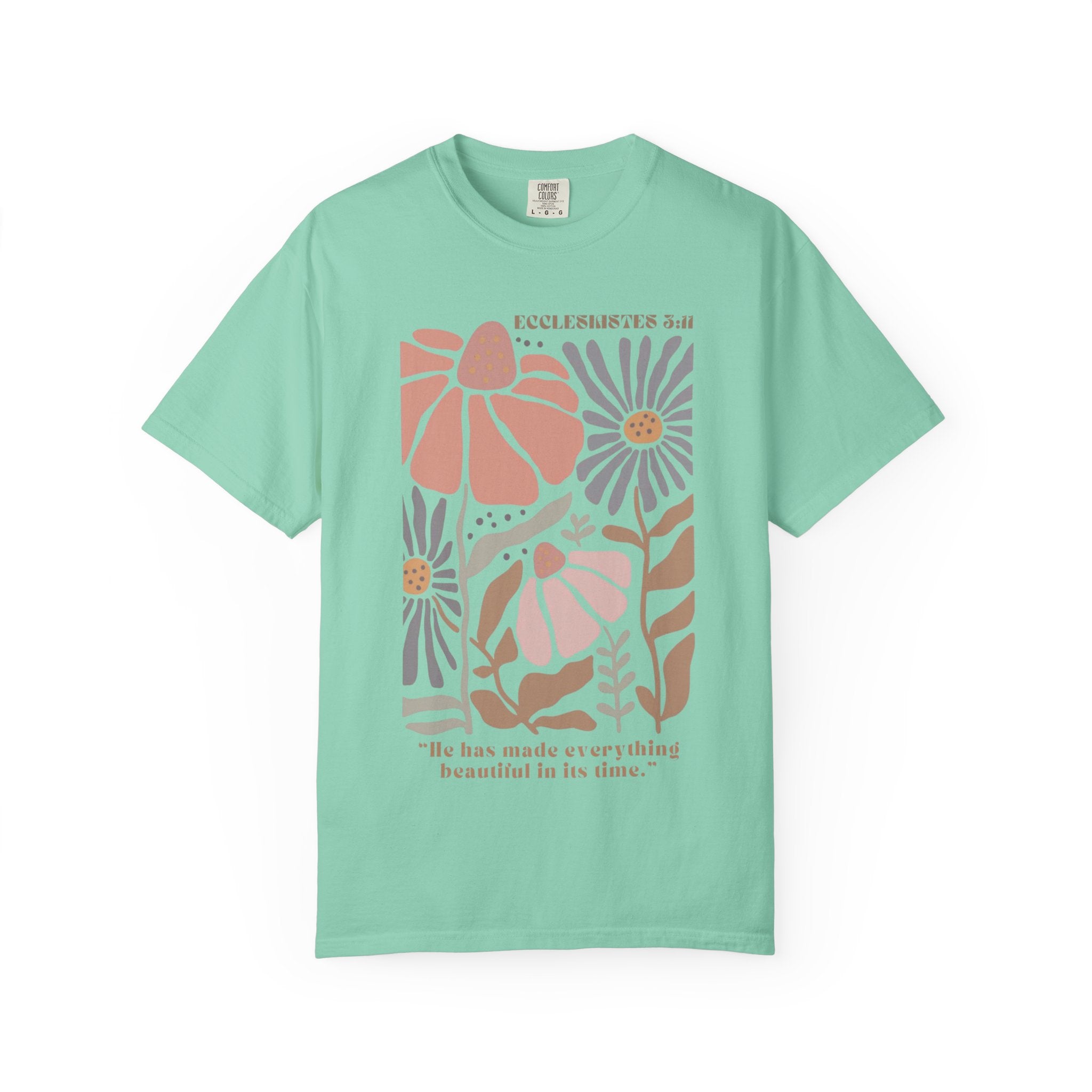 Ecclesiastes Floral Quote T-Shirt | Vintage Floral Scripture Tee