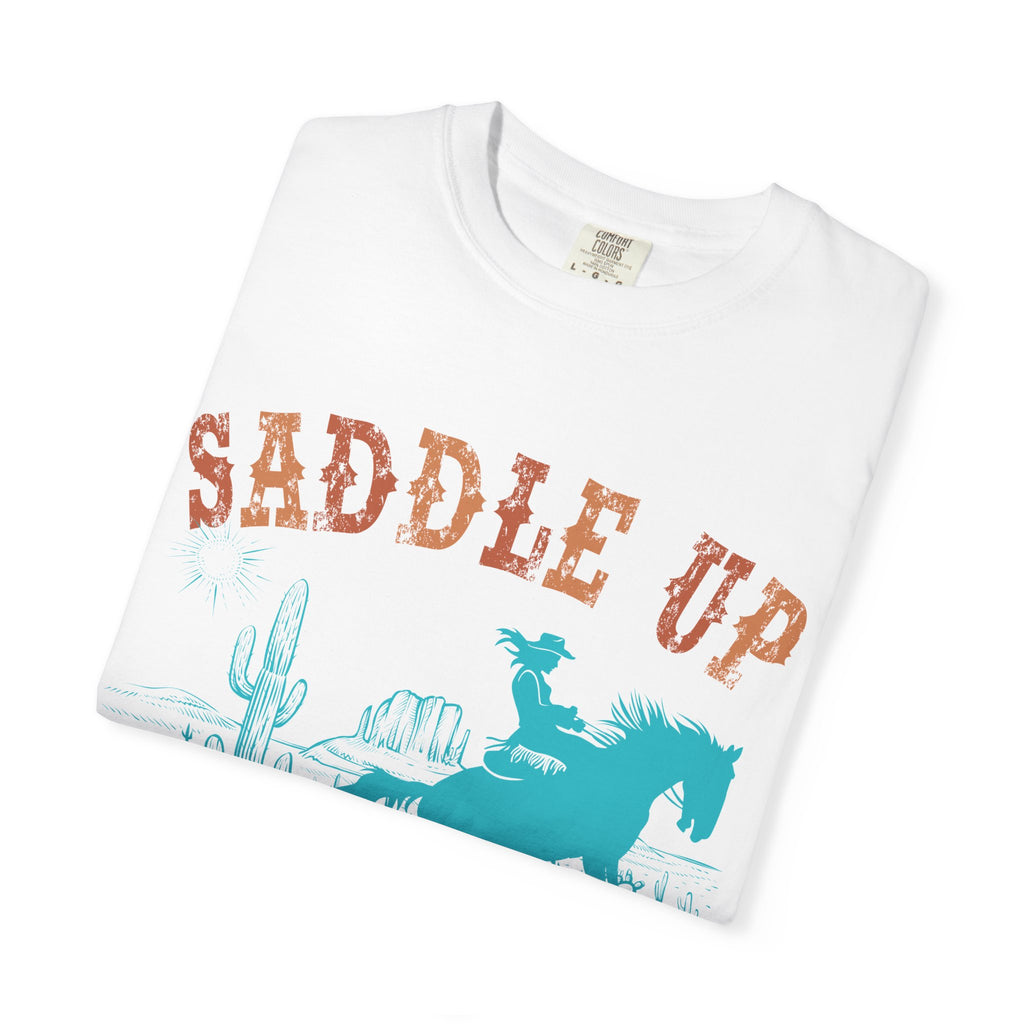 Saddle Up Cowboy Graphic T-Shirt — 'Saddle Up' Western Rodeo Tee