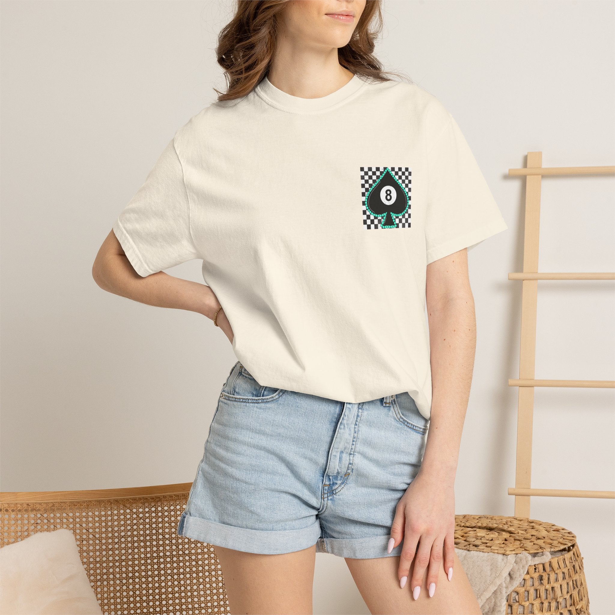 8-Ball Spade Checkerboard T-Shirt