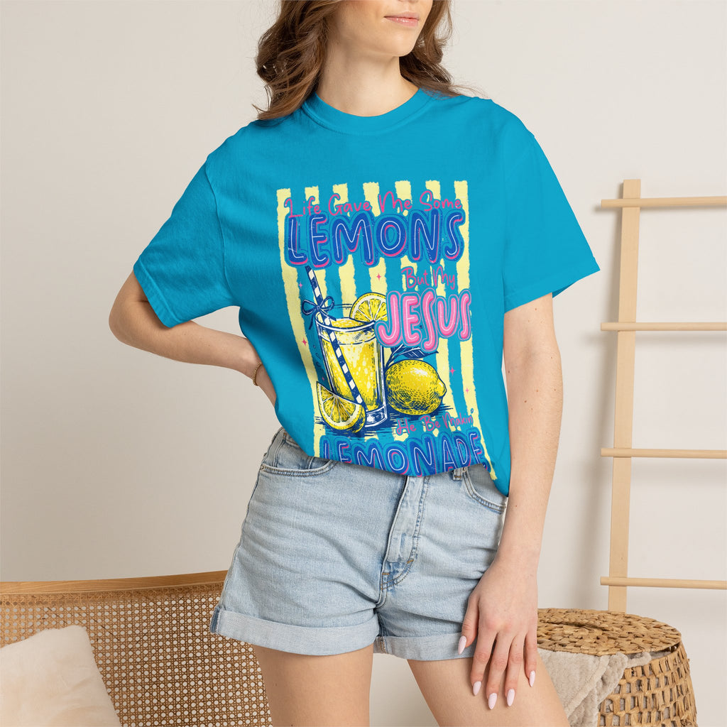 Lemons Into Lemonade Christian T‑Shirt — "When Life Gives You Lemons, Trust Jesus"