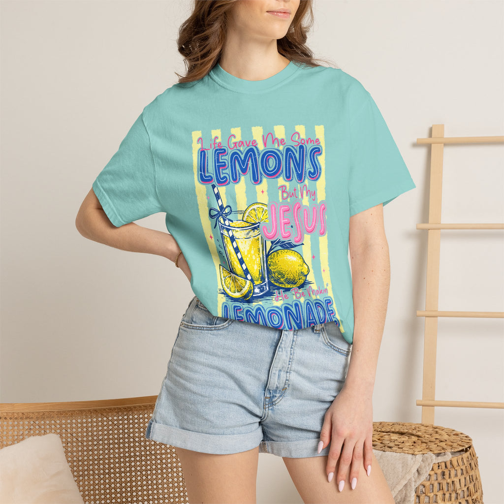 Lemons Into Lemonade Christian T‑Shirt — "When Life Gives You Lemons, Trust Jesus"